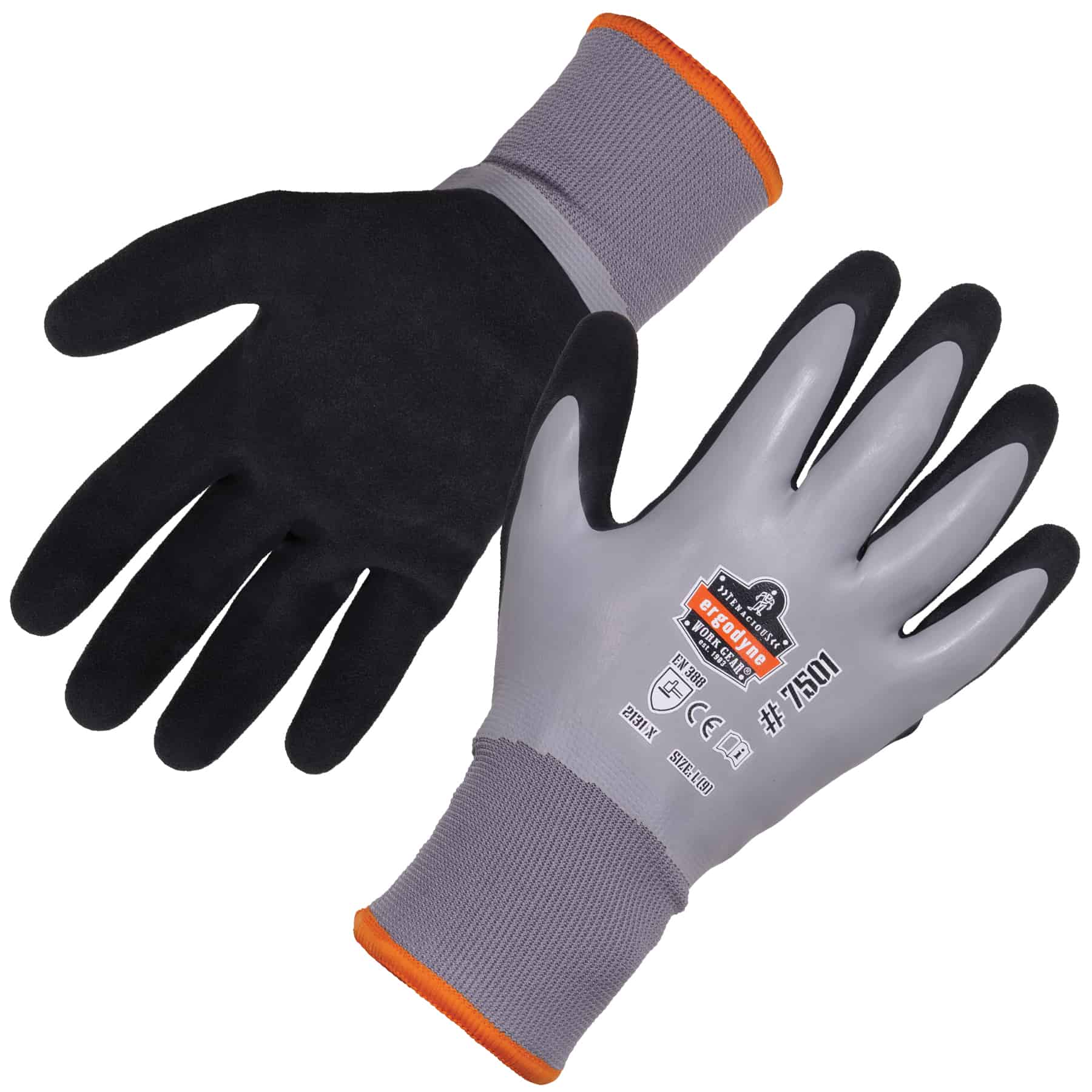 OUTDOOR SAFETY GLOVES Roofing Tiling Glass Metal Handling Latex Thermal Cold XL 