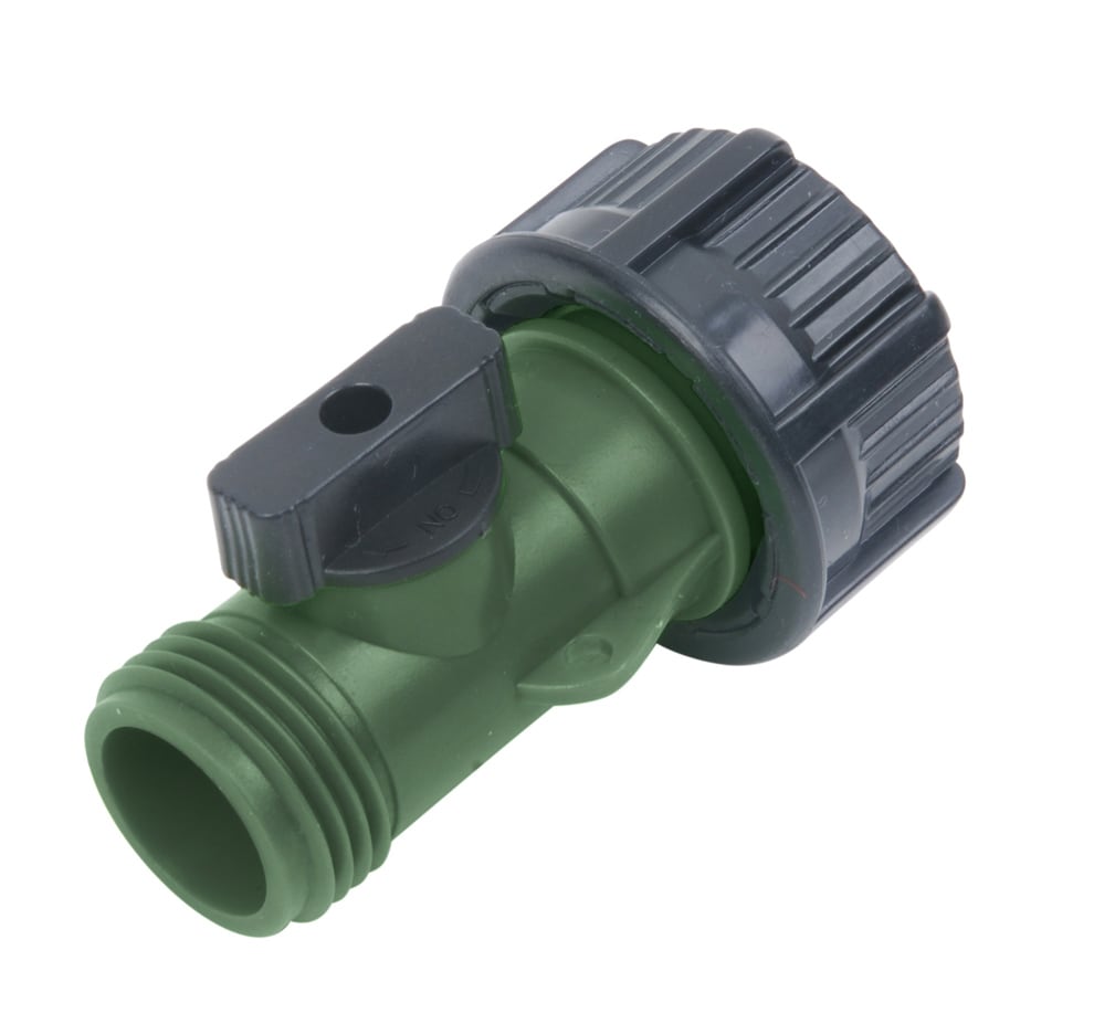 Aerzetix Garden Hose Plastic Fitting with a Stop Valve Connecting 15mm hoses 