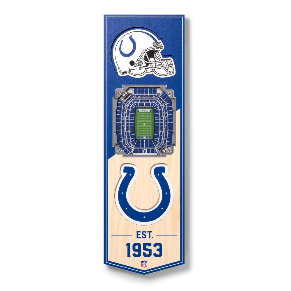 Stadiumviews Nfl Indianapolis Colts 3d Stadium Banner 6x19 In The Wall Art Department At Lowes Com