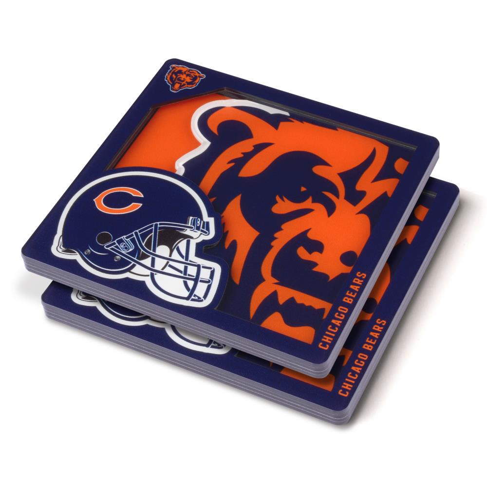 College American Football With Helmets Set of 4 Coasters 