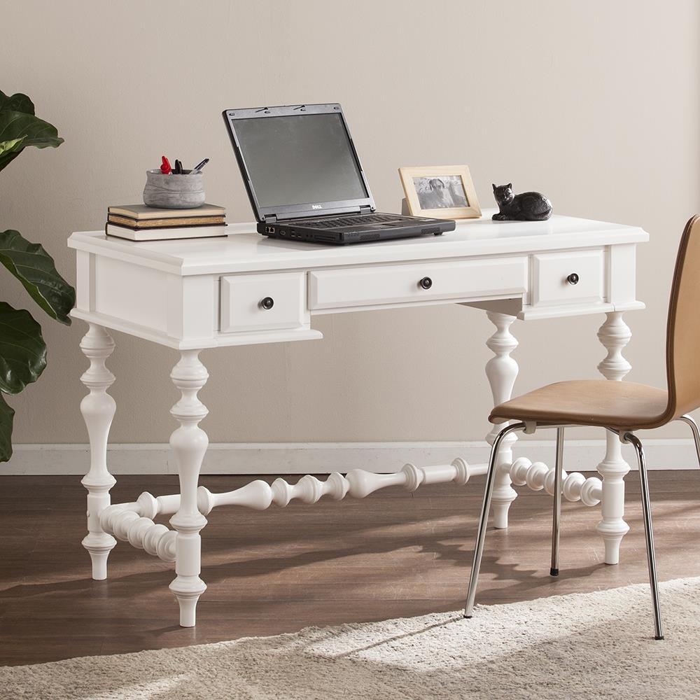 traditional white desk