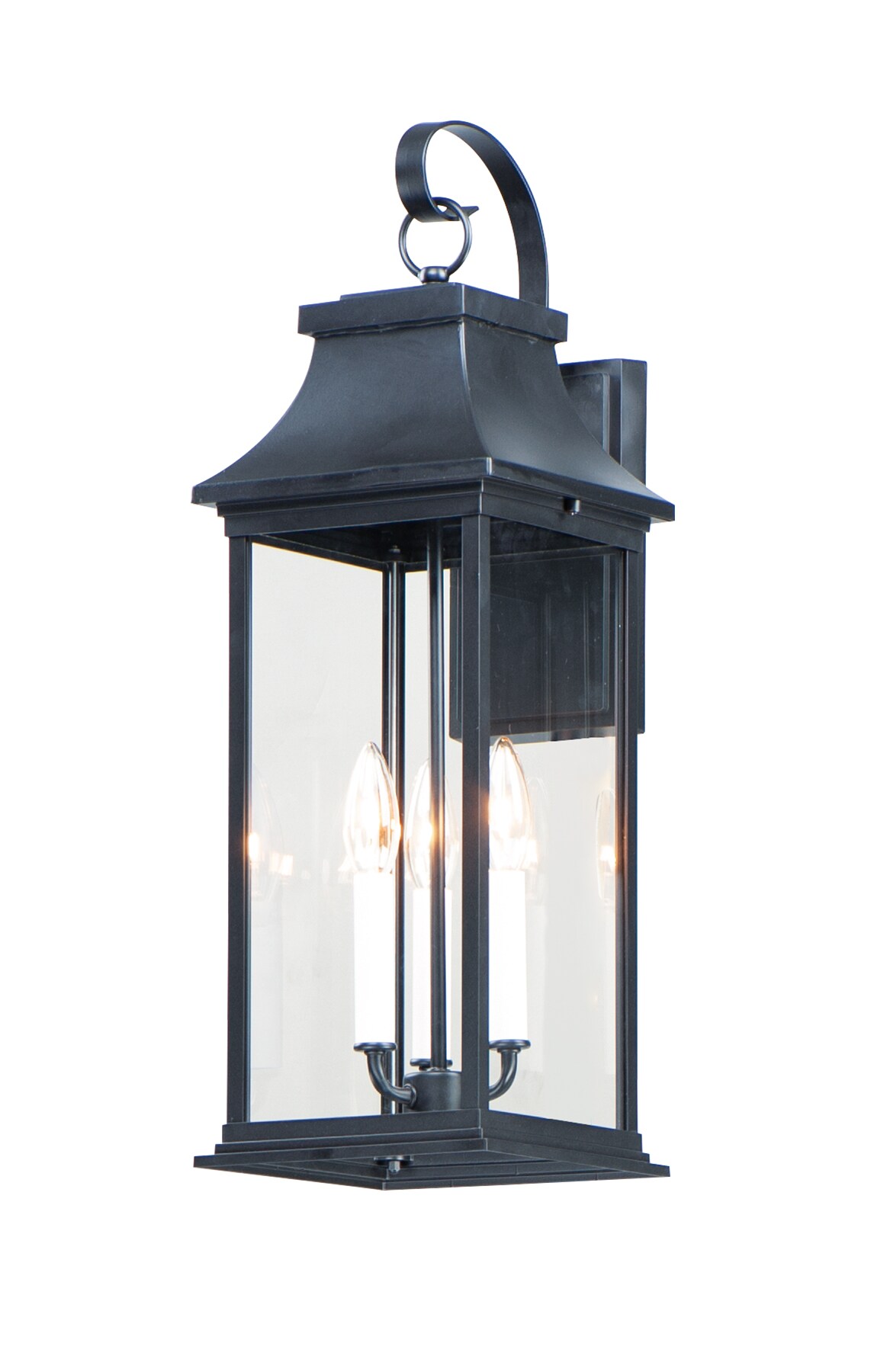 Aluminum Outdoor Exterior Lantern Fixture Black Post Mounted Lighting 