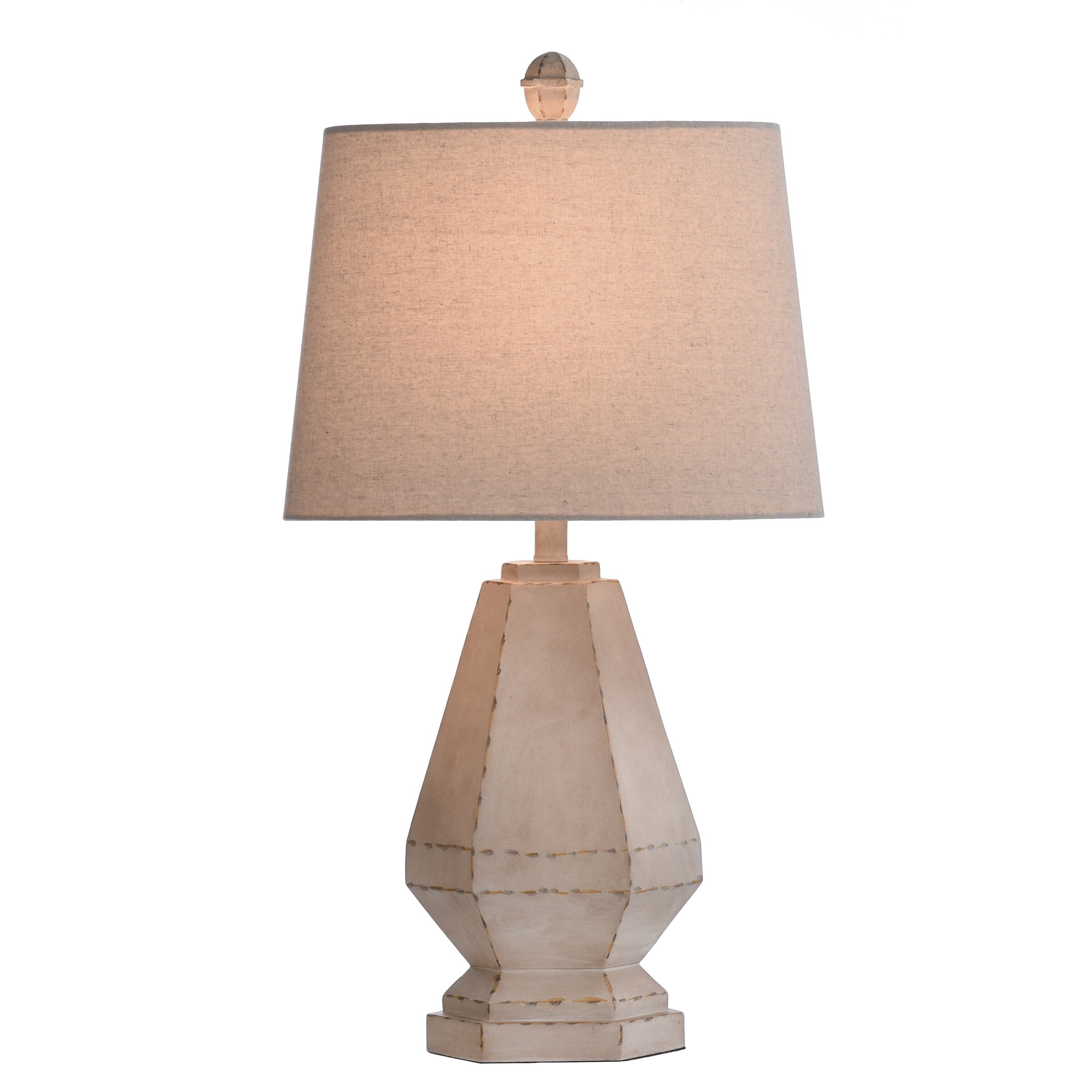 StyleCraft Home Collection 30-in Cream 3-Way Table Lamp with 