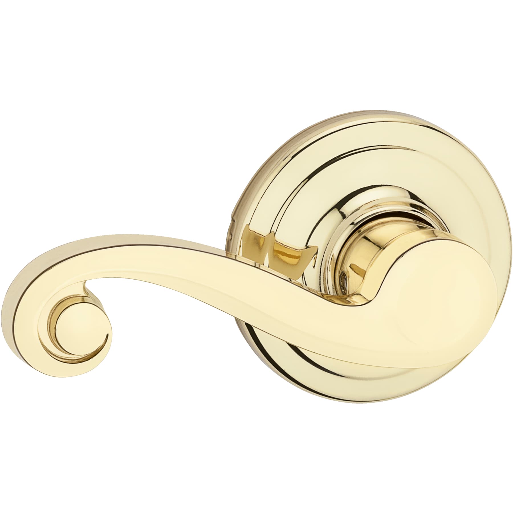 2 Two Kwikset Lido Hall and Closet Lever Polished Brass 720LL door handles 