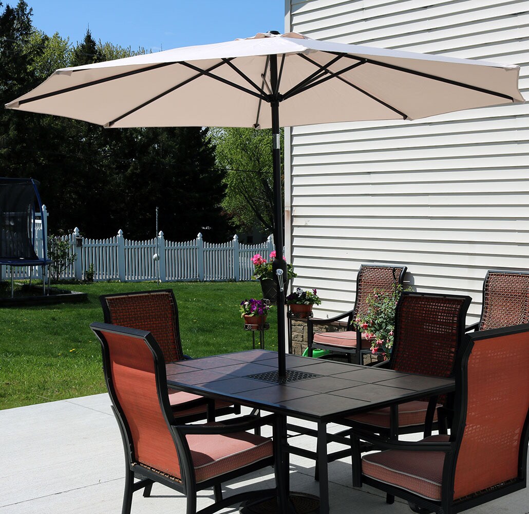 250g Patio 9 Ft Outdoor Patio Table Umbrella with Auto Tilt and Crank Lime Green 