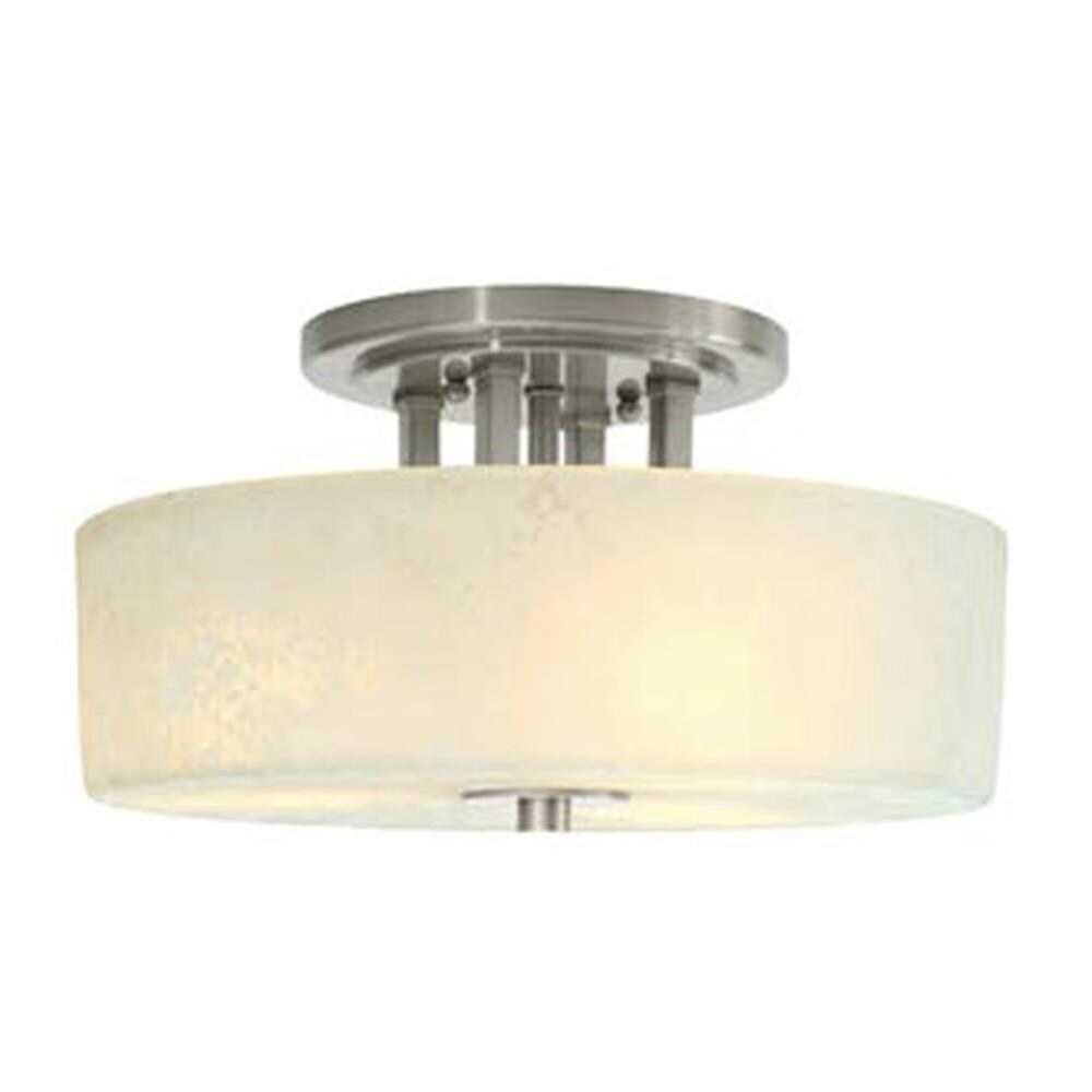 Design House Eastport 2-Light Satin Nickel Indoor Bath Bar Light 