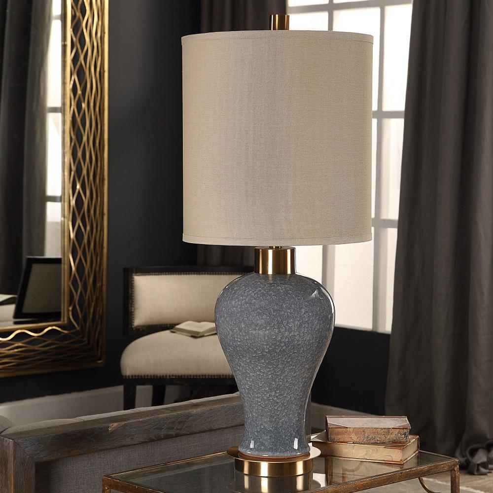 Global Direct 33.5in 3Way Table Lamp with Fabric Shade in the Table