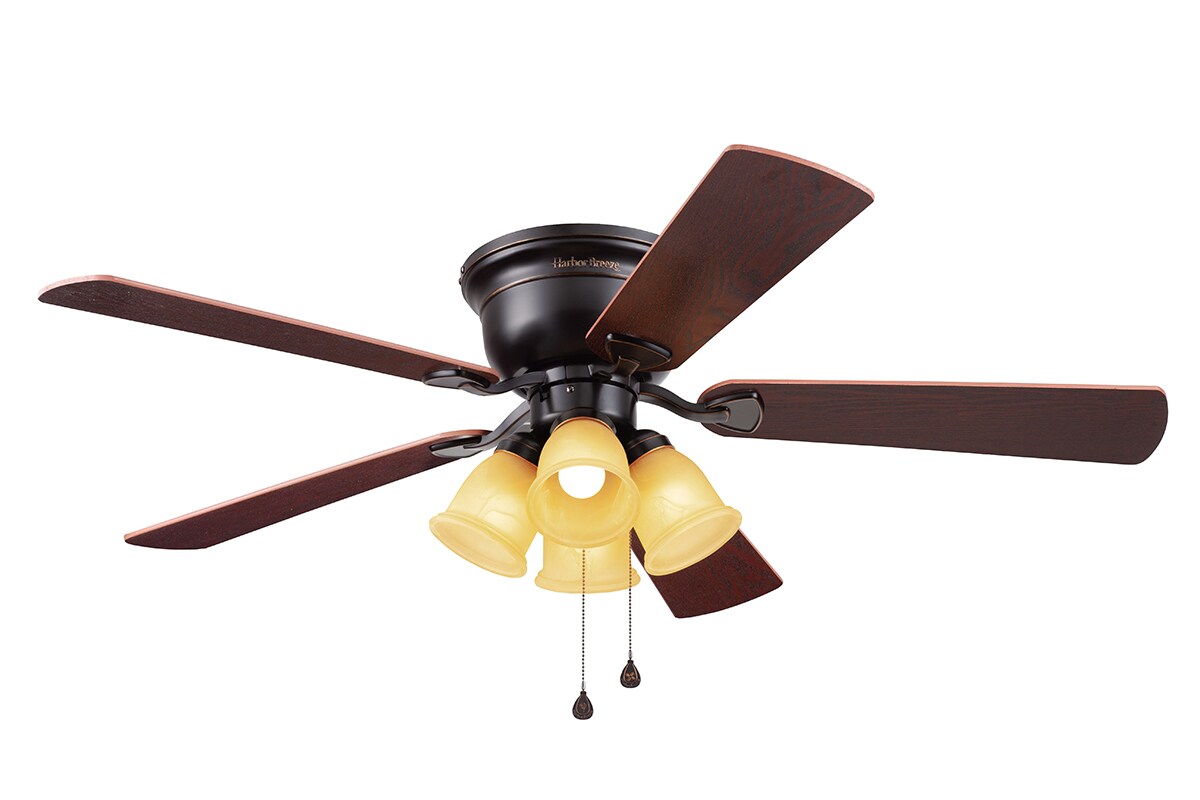 Brushed NickelBronze Details about   52 In LED Indoor Low Profile Ceiling Fan With Light 