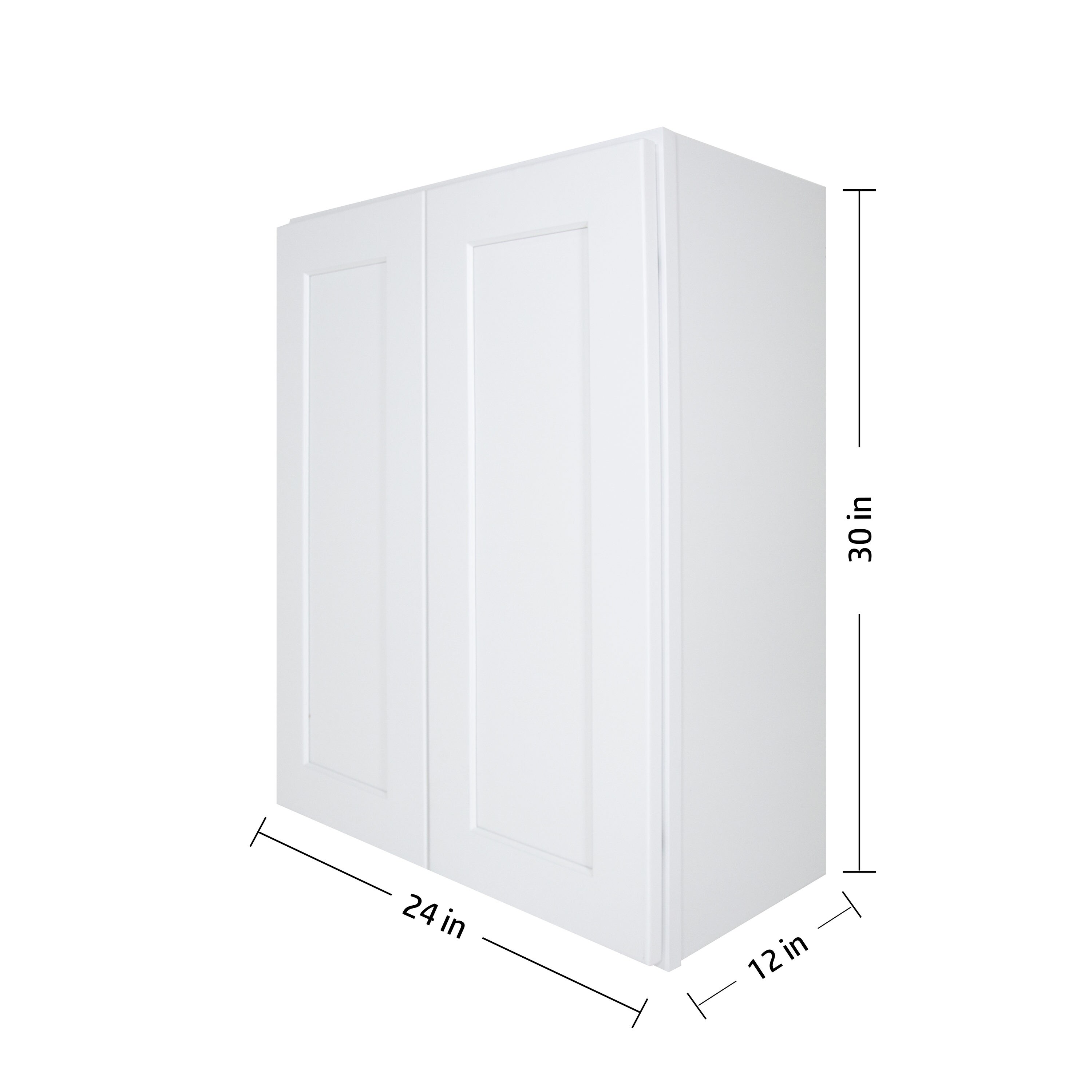 Homlux Lynzee 24-in W X 30-in H X 12-in D White Painted Birch Door Wall 