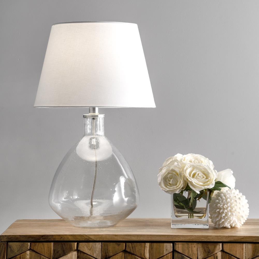 nuLOOM Clear Table Lamp with Fabric Shade