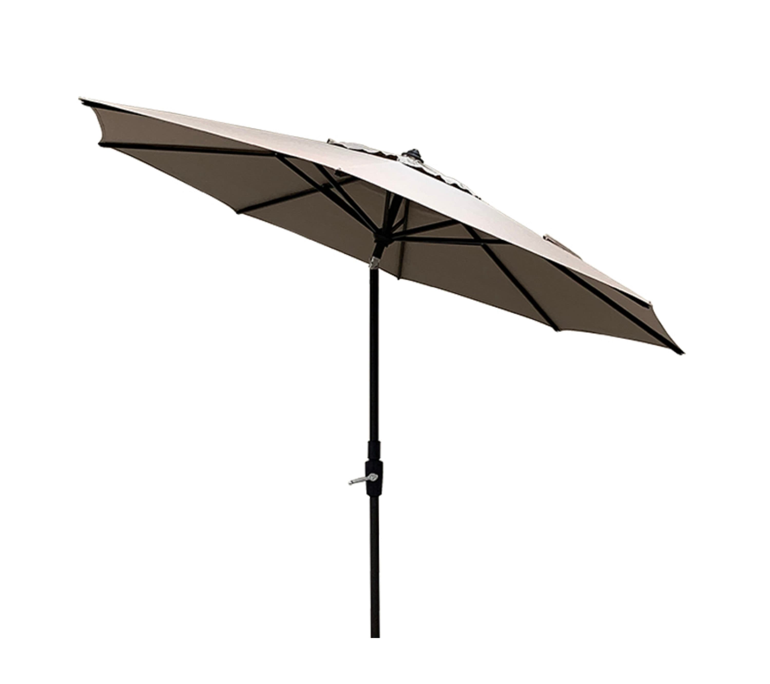 2.7m Round Garden Parasol Umbrella Patio Sun Shade Aluminium Crank Tilt New 
