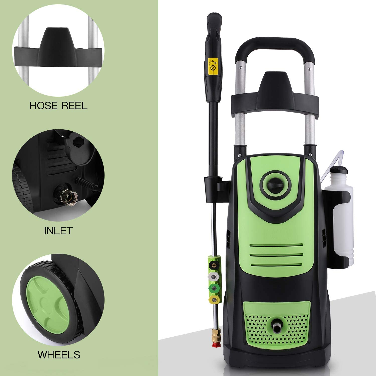 Details about   3800PSI Electric Pressure Washer Water Cleaner 2000W Power Washers Sprayer Kit 