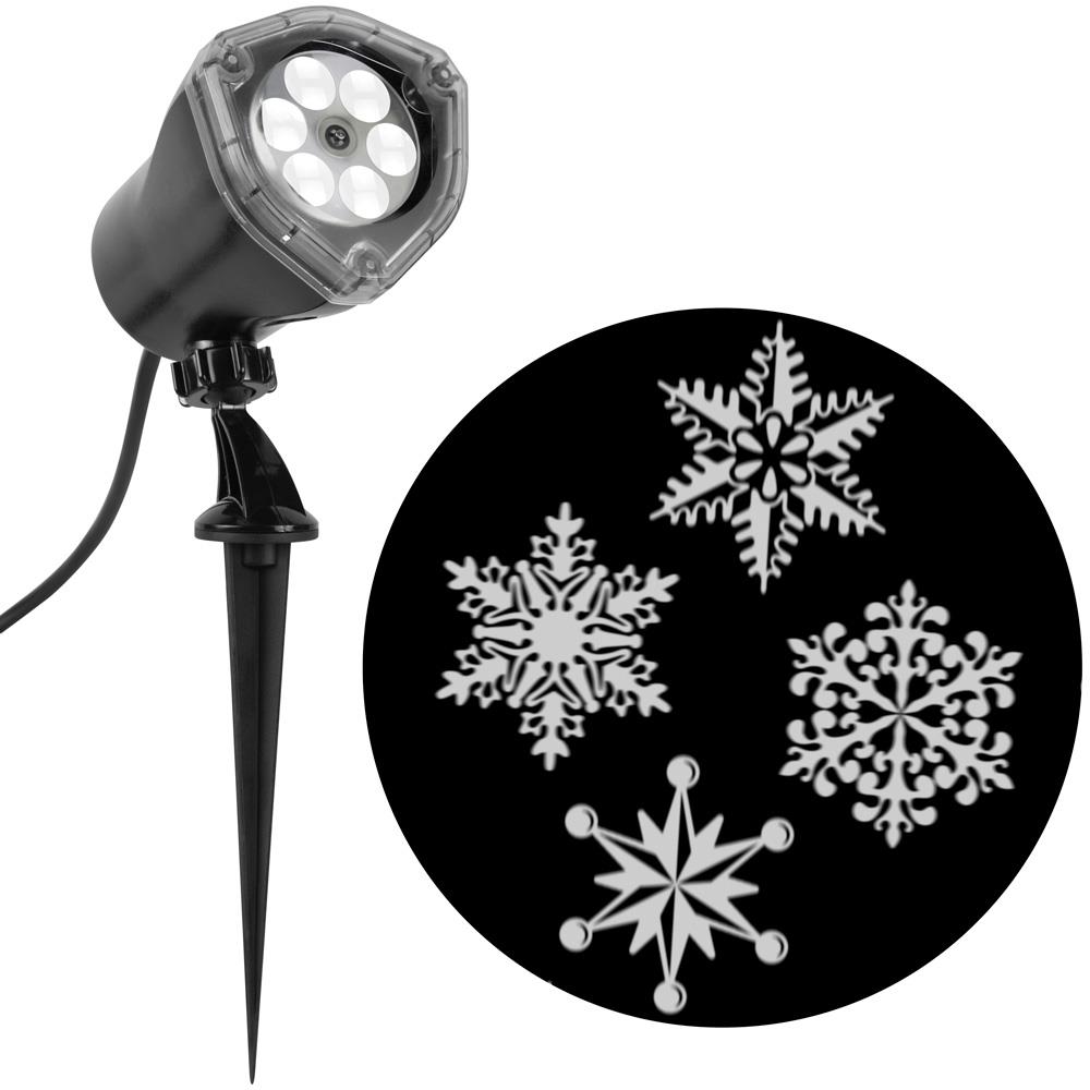 Gemmy Lightshow Multi Color Snow Flurry Snowflake LED Projection Light Christmas 