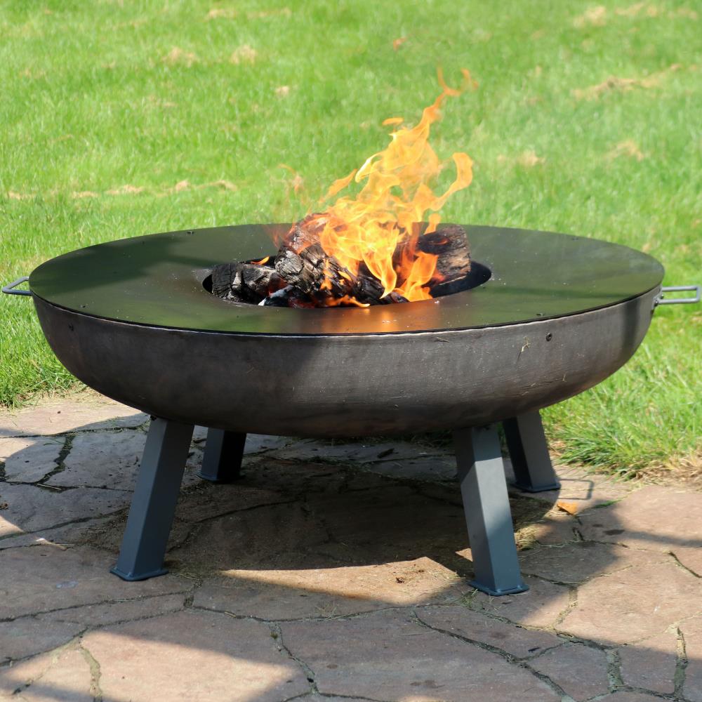 XL Kadai FIRE PIT BBQ a legna in Giardino Campeggio Fornello FIORIERA VASO 40-45cm 