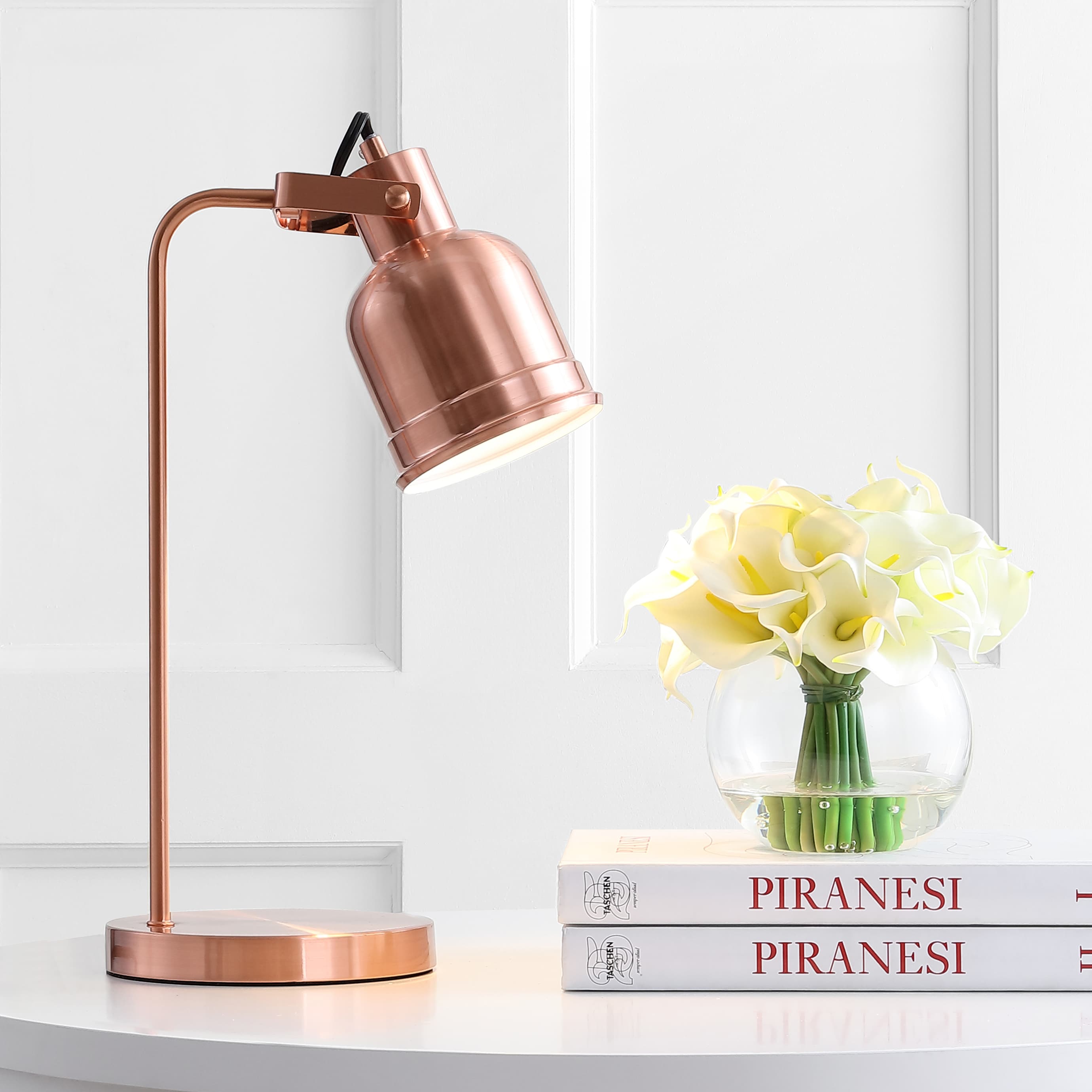Photo 1 of JONATHAN Y 18-in Adjustable Copper Desk Lamp with Metal Shade