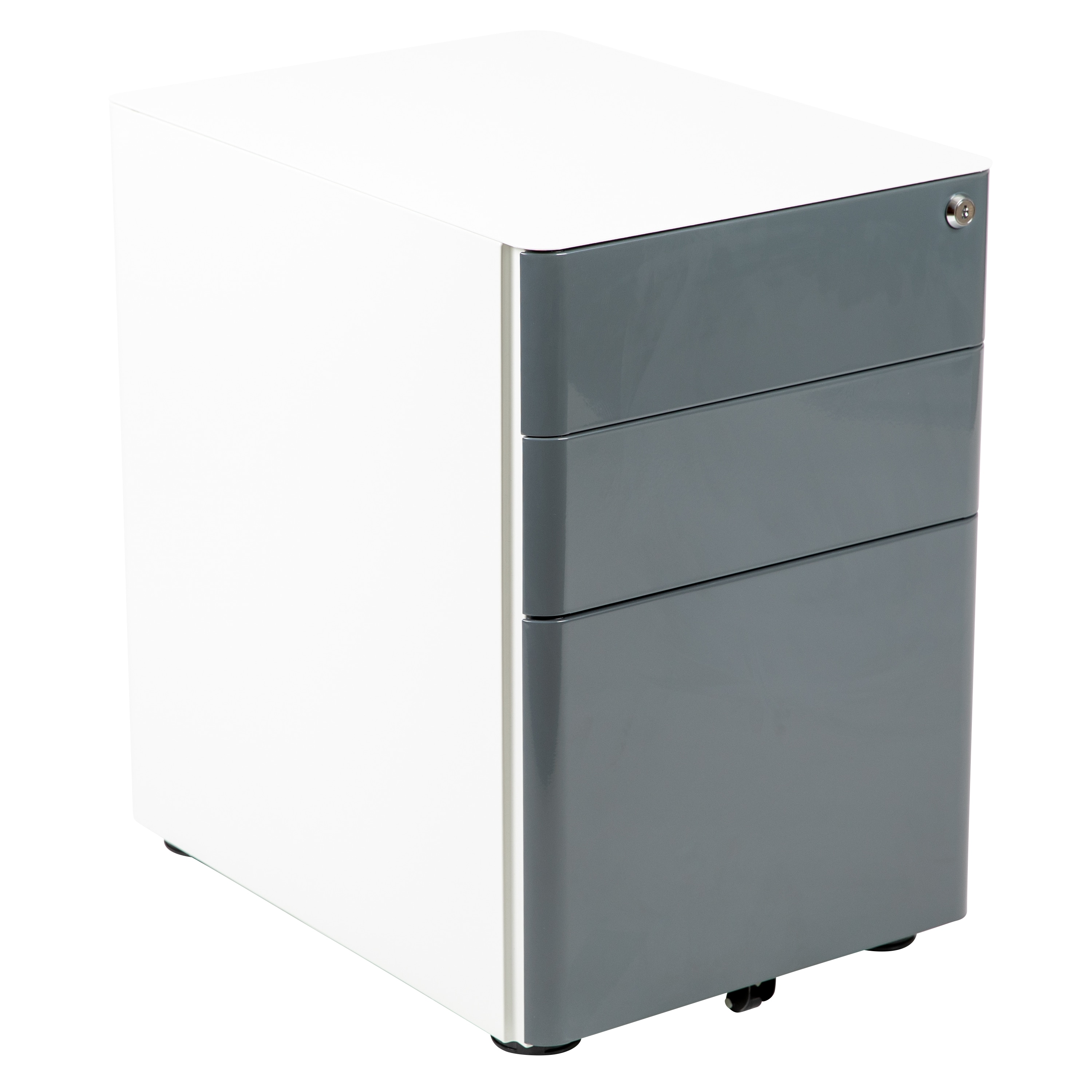 Details about   Modern 3-Drawer Mobile Locking Filing Cabinet Storage Organizer-White 