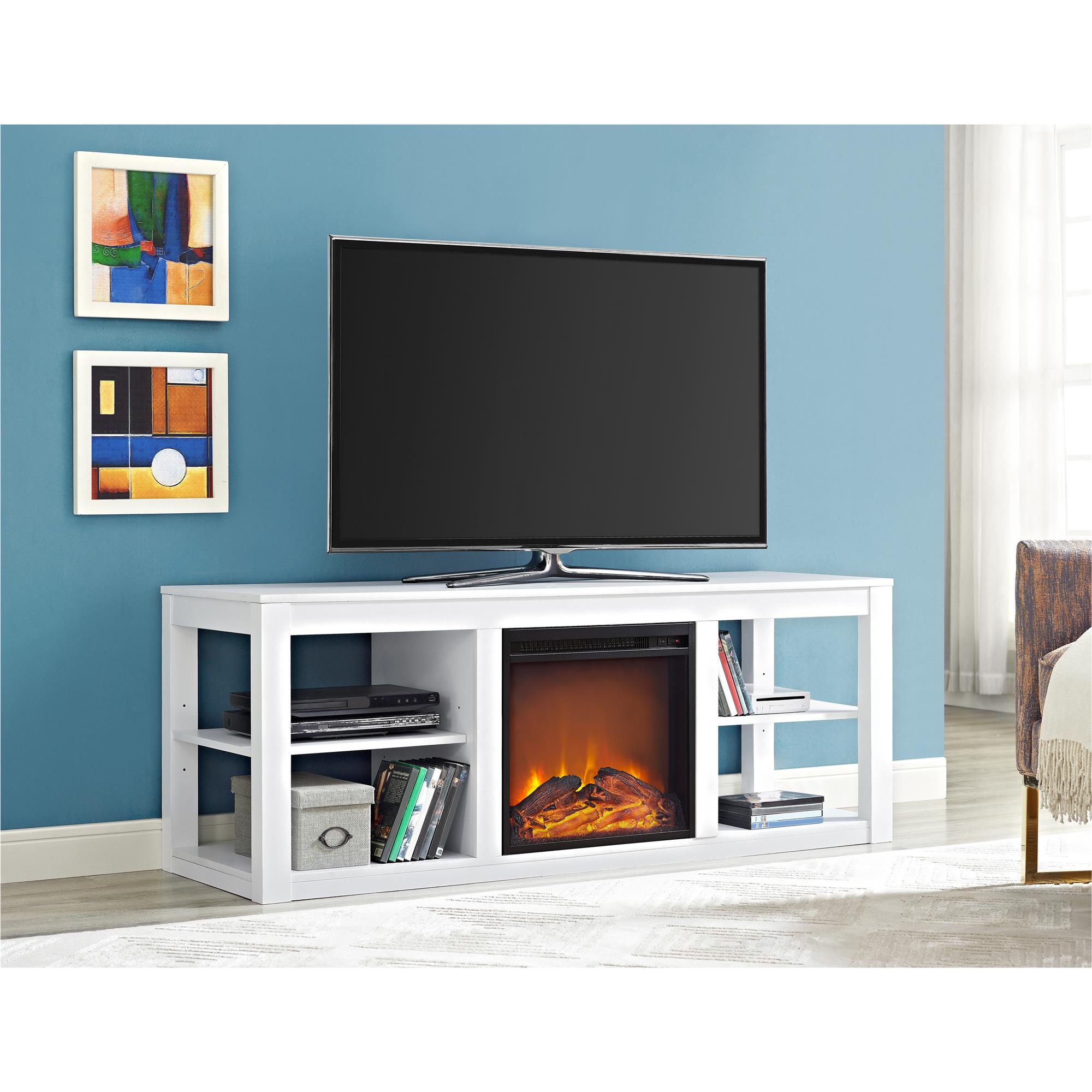 Black for sale online Ameriwood Parsons Electric Fireplace TV Stand for TVs up to 65" 