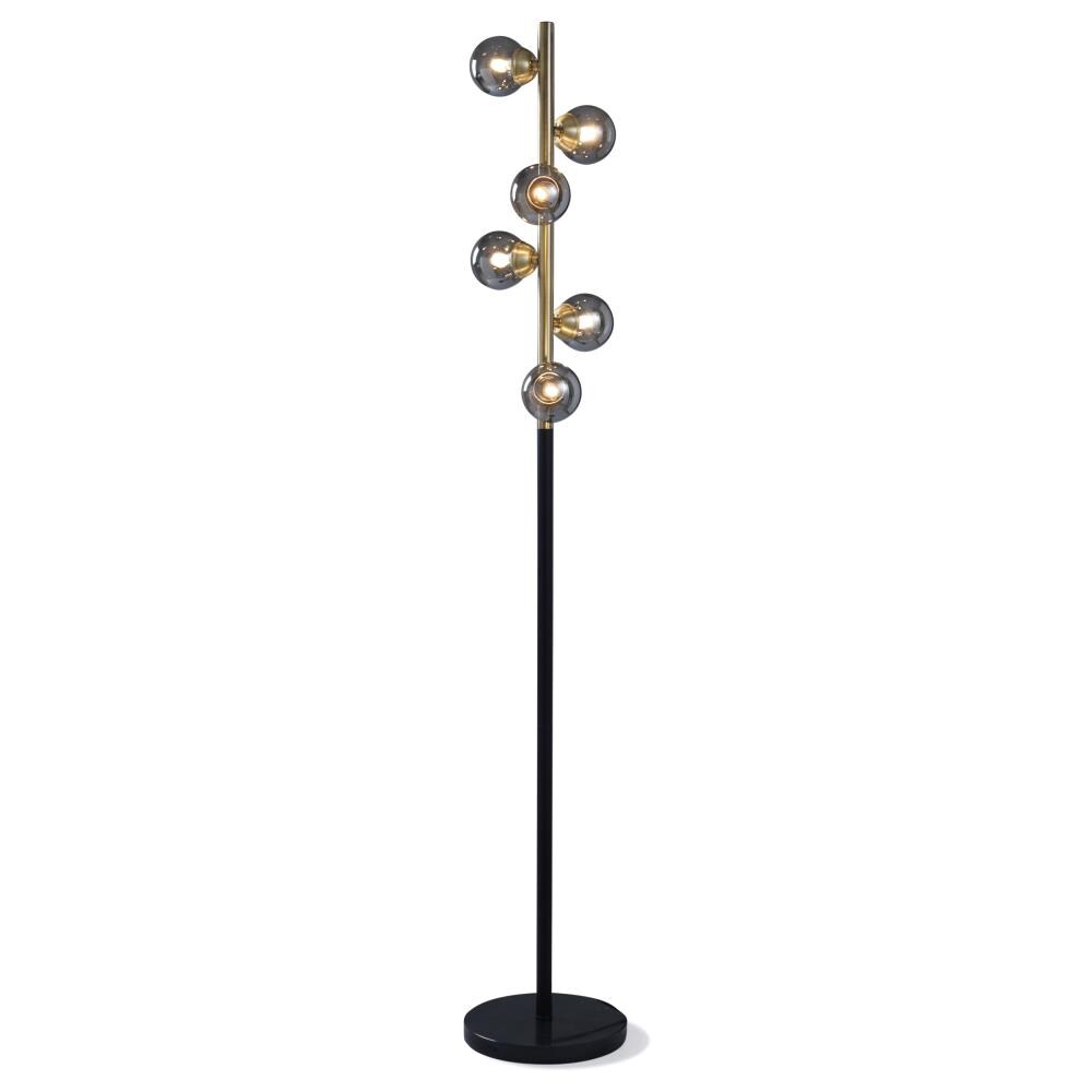 smoke glass floor lamp