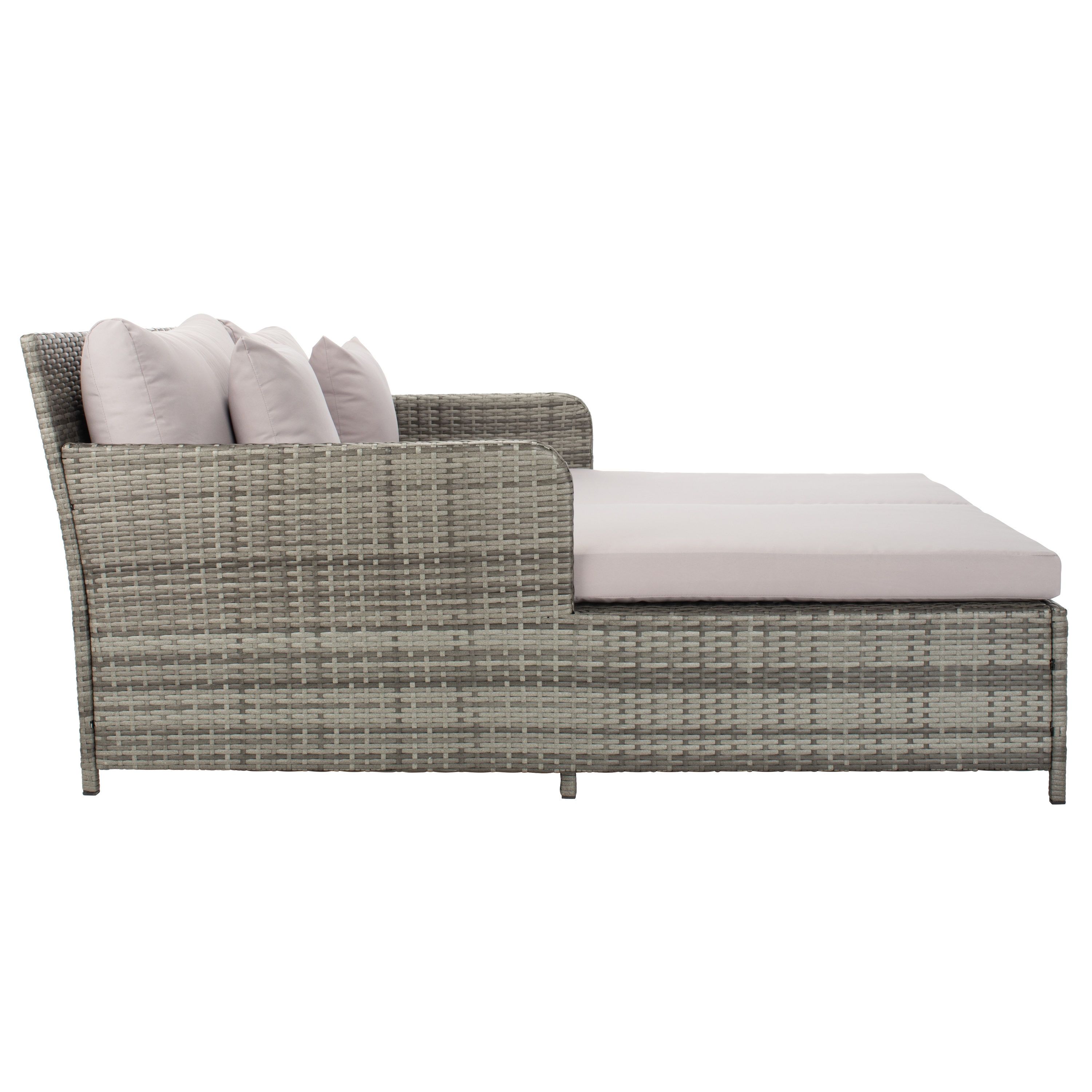 Safavieh PAT7500B Outdoor Collection Cadeo Grey Cushion Daybed 