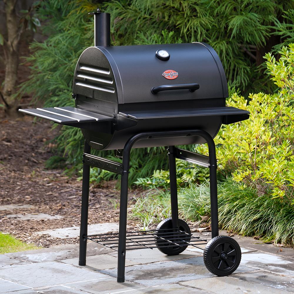 Char Griller Wrangler 23 In Black Barrel Charcoal Grill In The Charcoal