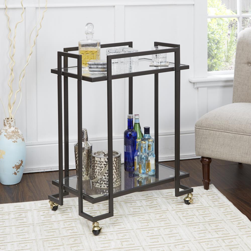 Cheyenne Products 26in x 33in Gold Rectangle Bar Cart in the Home