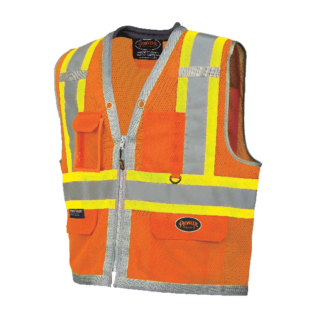 Reflective Yellow Vest Hi Vis Viz Safety Waistcoat Jacket Size S M L XL to 5XL 
