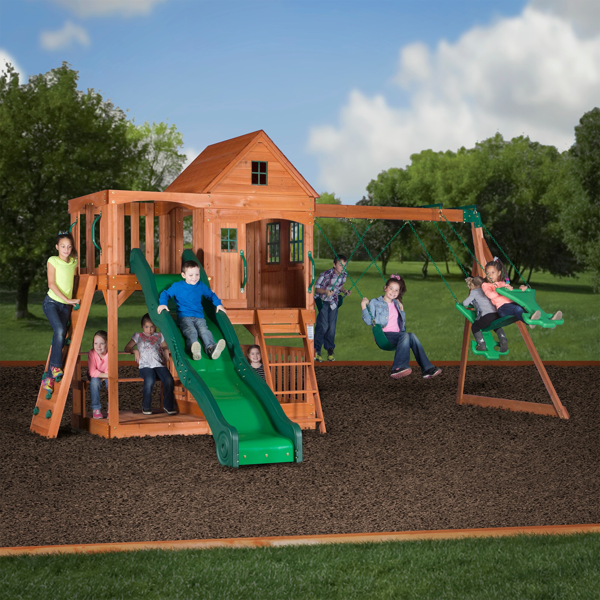 pacific view residential wood playset