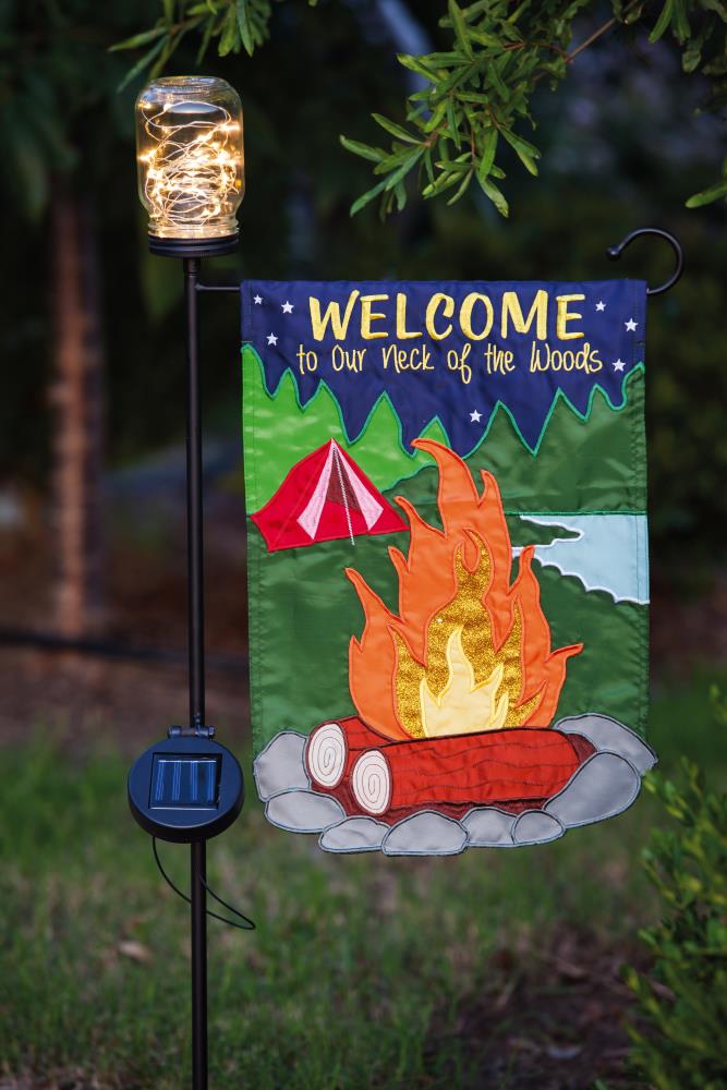 Welcome to our Neck of Wood Camping-Nature Outdoor Garden Yard Banner House Flag 