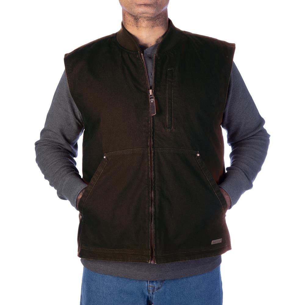 Smiths Workwear Mens Sherpa-Lined Duck Canvas Vest 