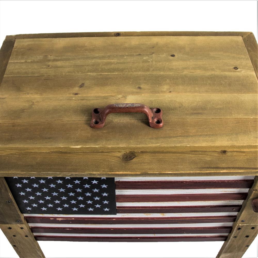 Details about   Americana USA Flag 57 Quart Party Cooler Wooden Outdoor Drink Ice Chest Rustic 