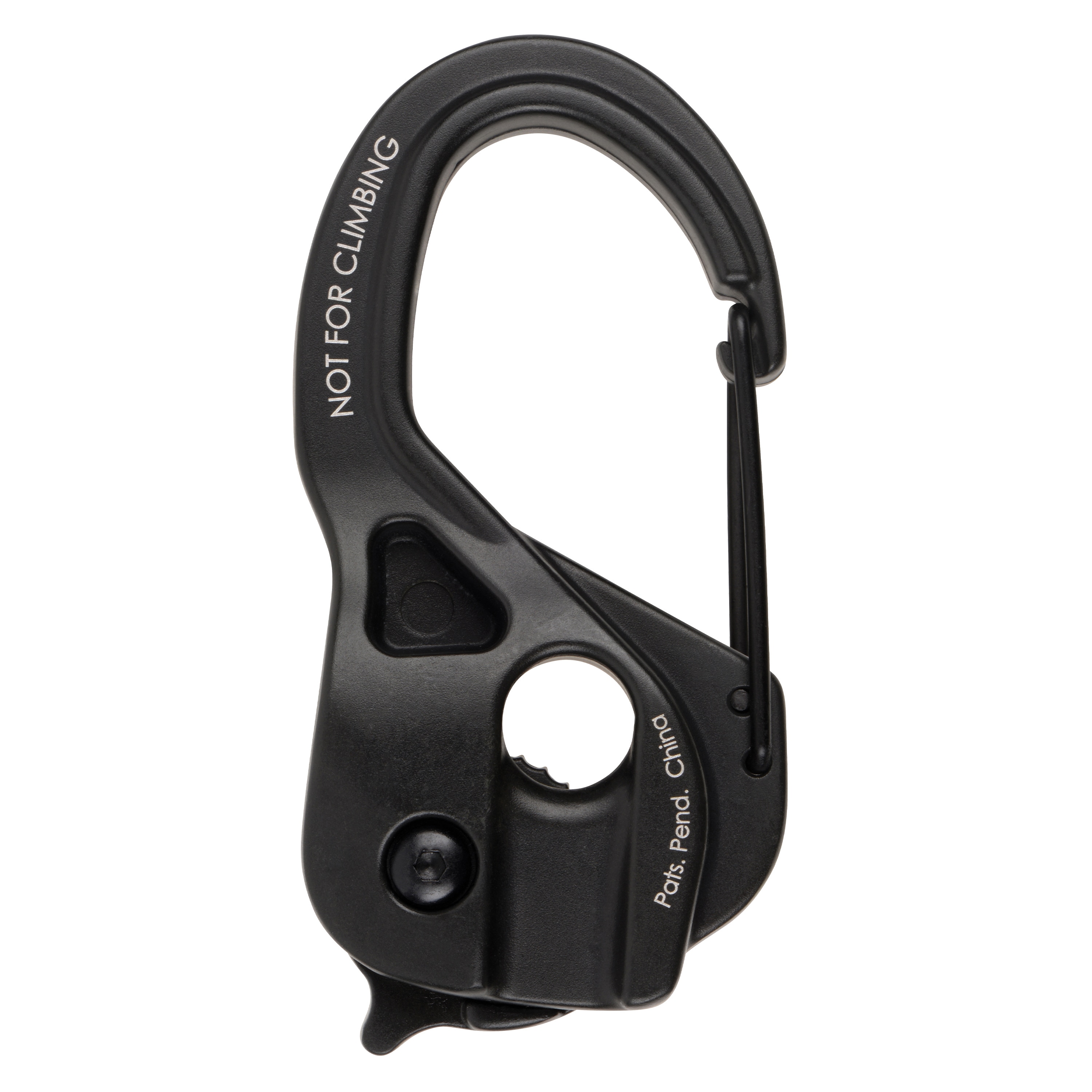Suitable for Rope 2MM-5MM Diameter without rope Tie Down Cam Mechanism with Carabiner Clip Rainnao Lightweight CamJam Plastic Cord Tightener Black