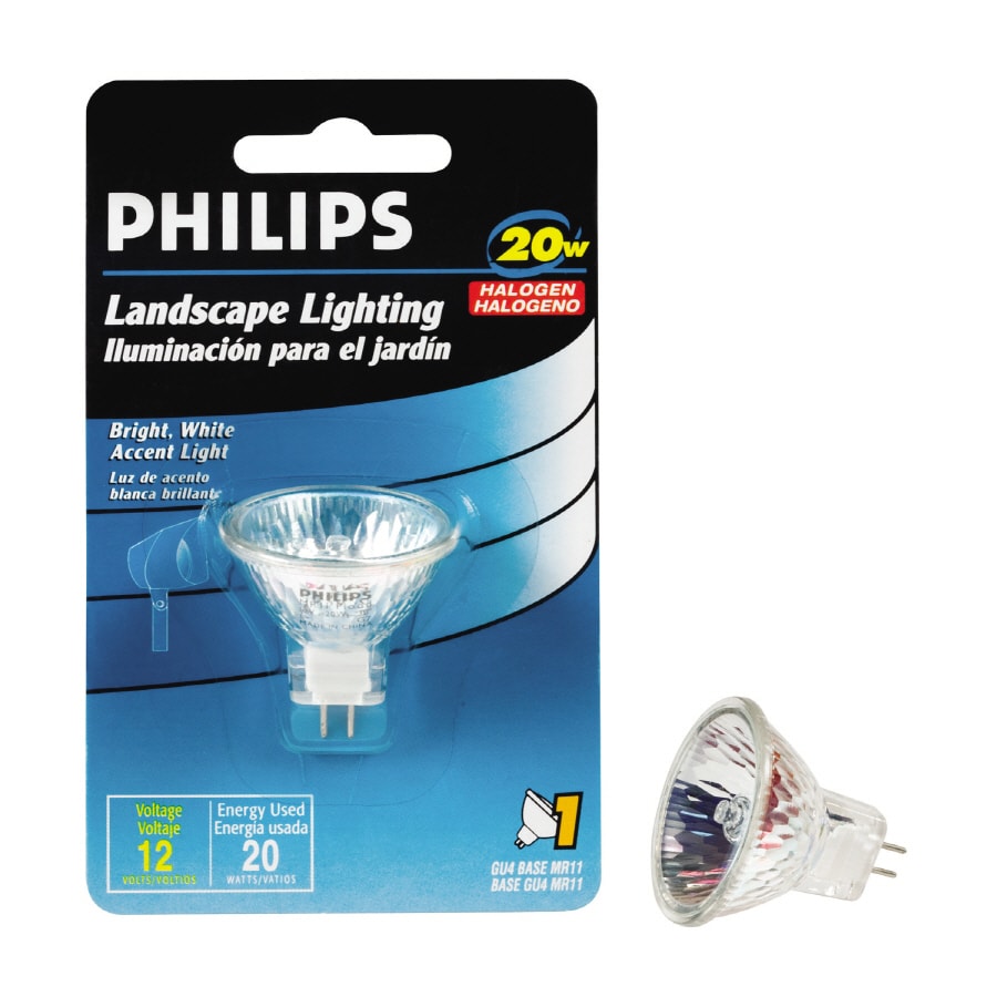 2 Philips MR11 LED Light Bulb Bright White Indoor/Outdoor Flood 20W Landscape 