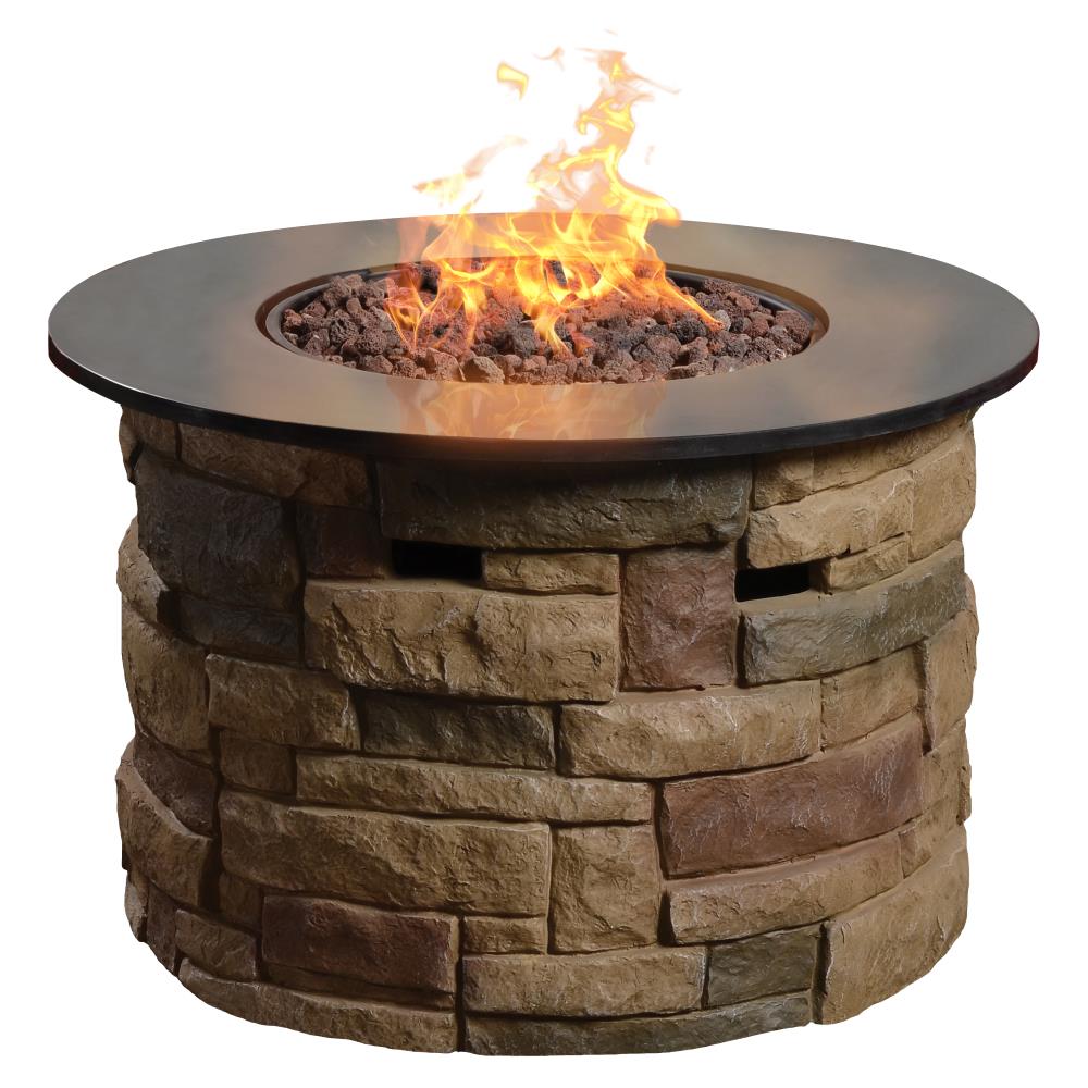 18 Brown Bond Manufacturing 67909 Fairhaven Round Gas Fire Table 