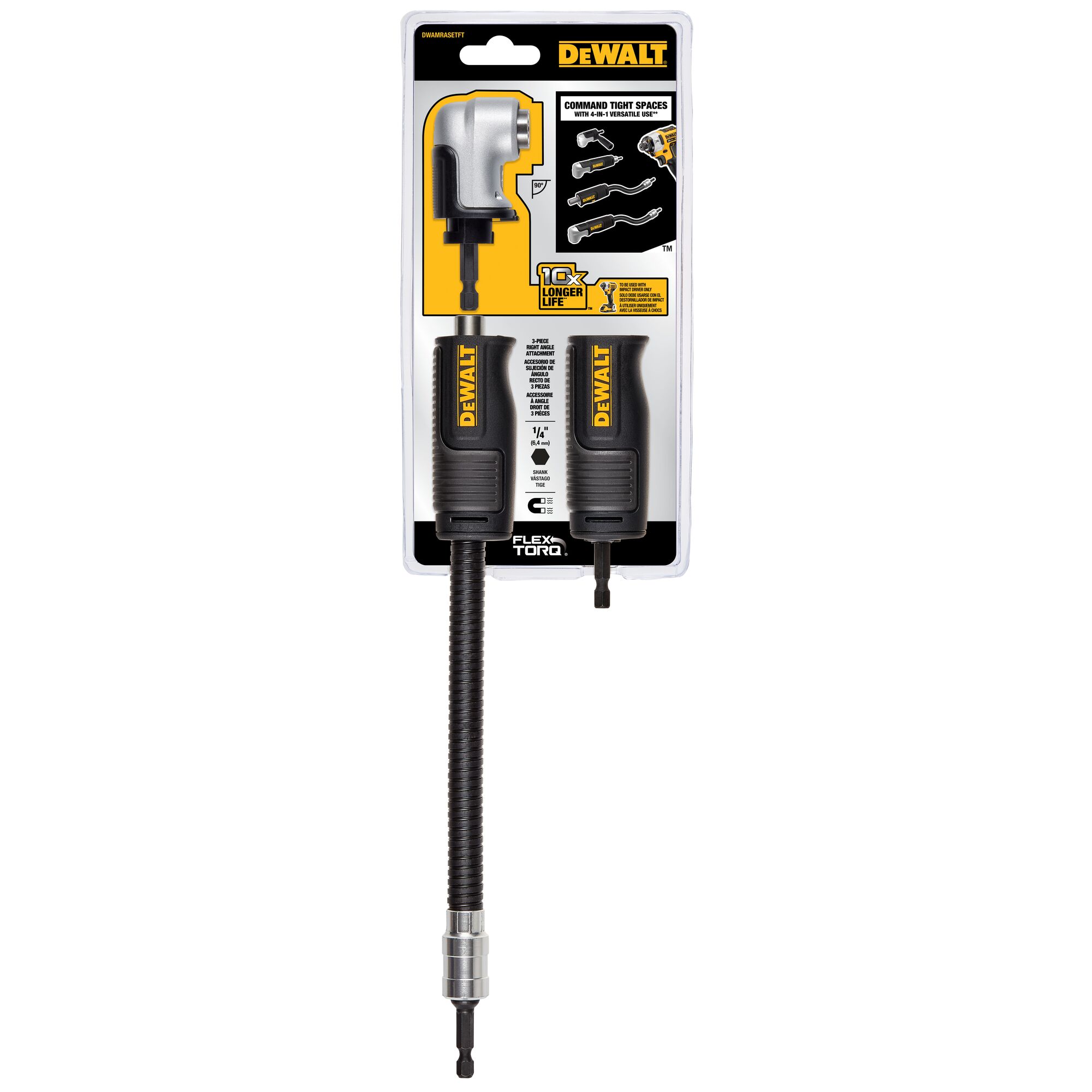 Royal familie Mælkehvid Glat DEWALT Modular FlexTorq Right Angle Drill Attachment in the Drill Parts &  Attachments department at Lowes.com