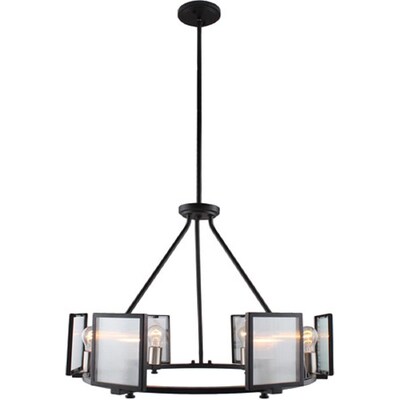 EGLO Henessy 6-Light Nickel Transitional Chandelier EGLO Henessy 6-Light Nickel Transitional Chandelier