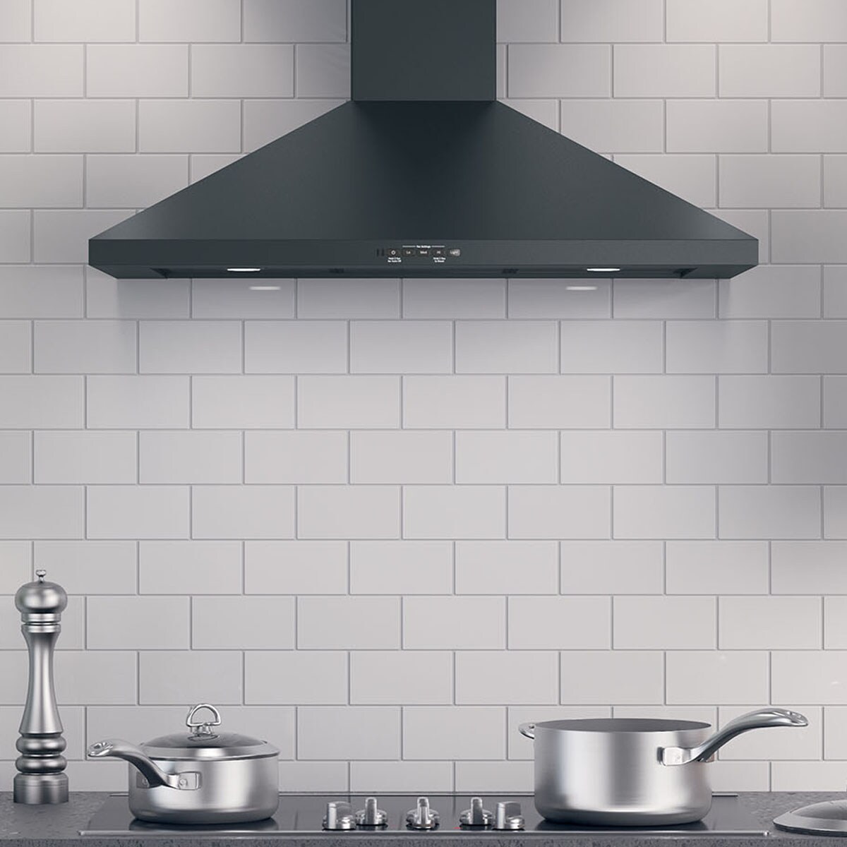 GE 36-in Convertible Black Slate Wall-Mounted Range Hood in the  Wall-Mounted Range Hoods department at Lowes.com