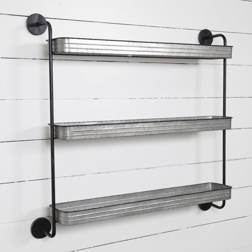 H x 33.25 in 3-Tier Galvanized Steel Frame W x 10.75 in Shelf 30.25 in D 