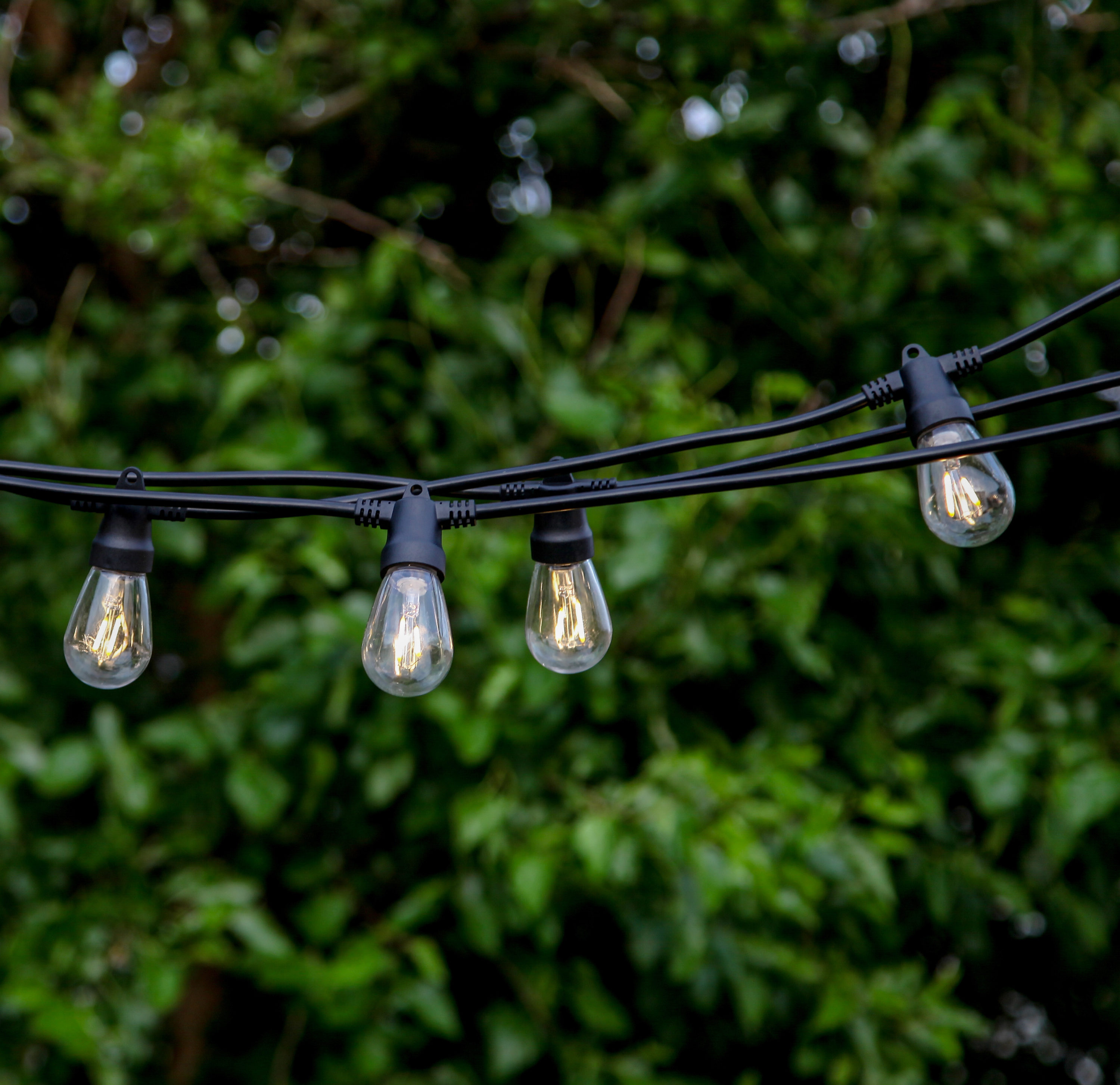 UK 50FT Weatherproof G40 Globe Festoon String Lights 50 Clear Bulbs Outdoor Home 