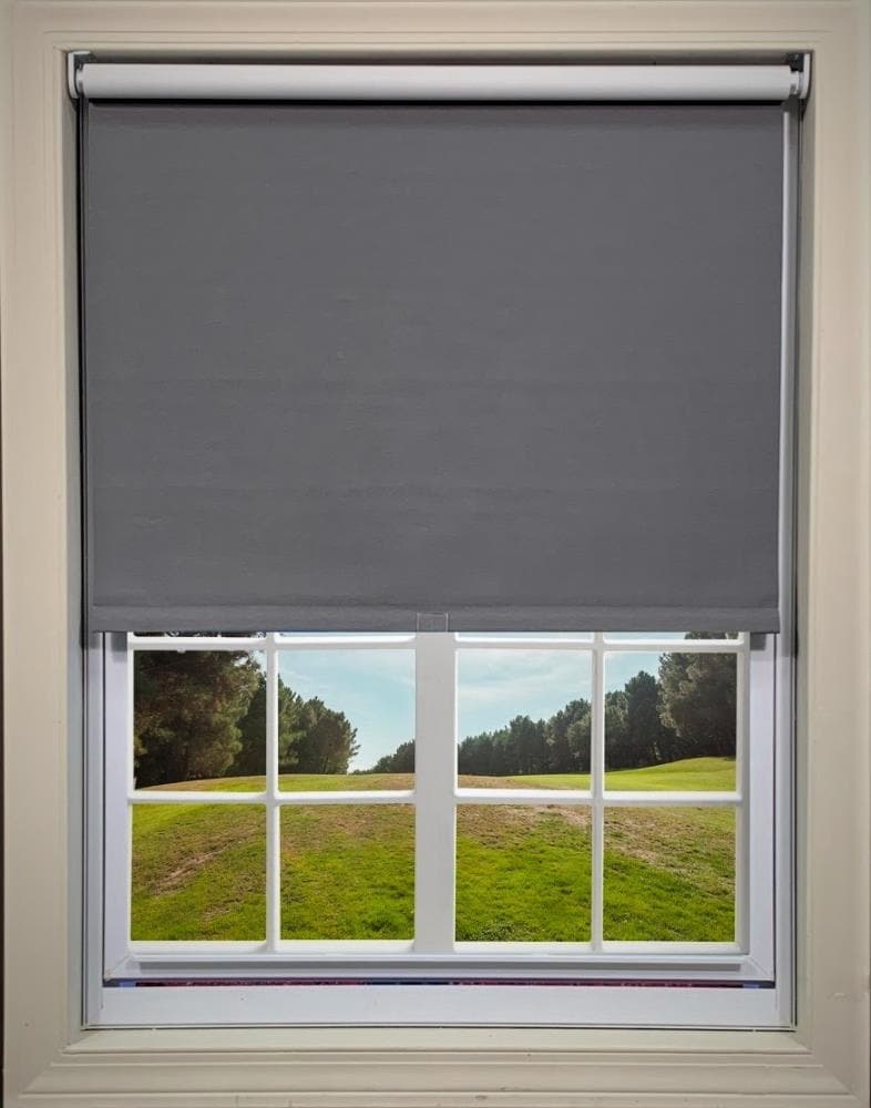 Made to Measure Thermal Blackout Roller Blinds Window Blind GREY AND BLACKS 