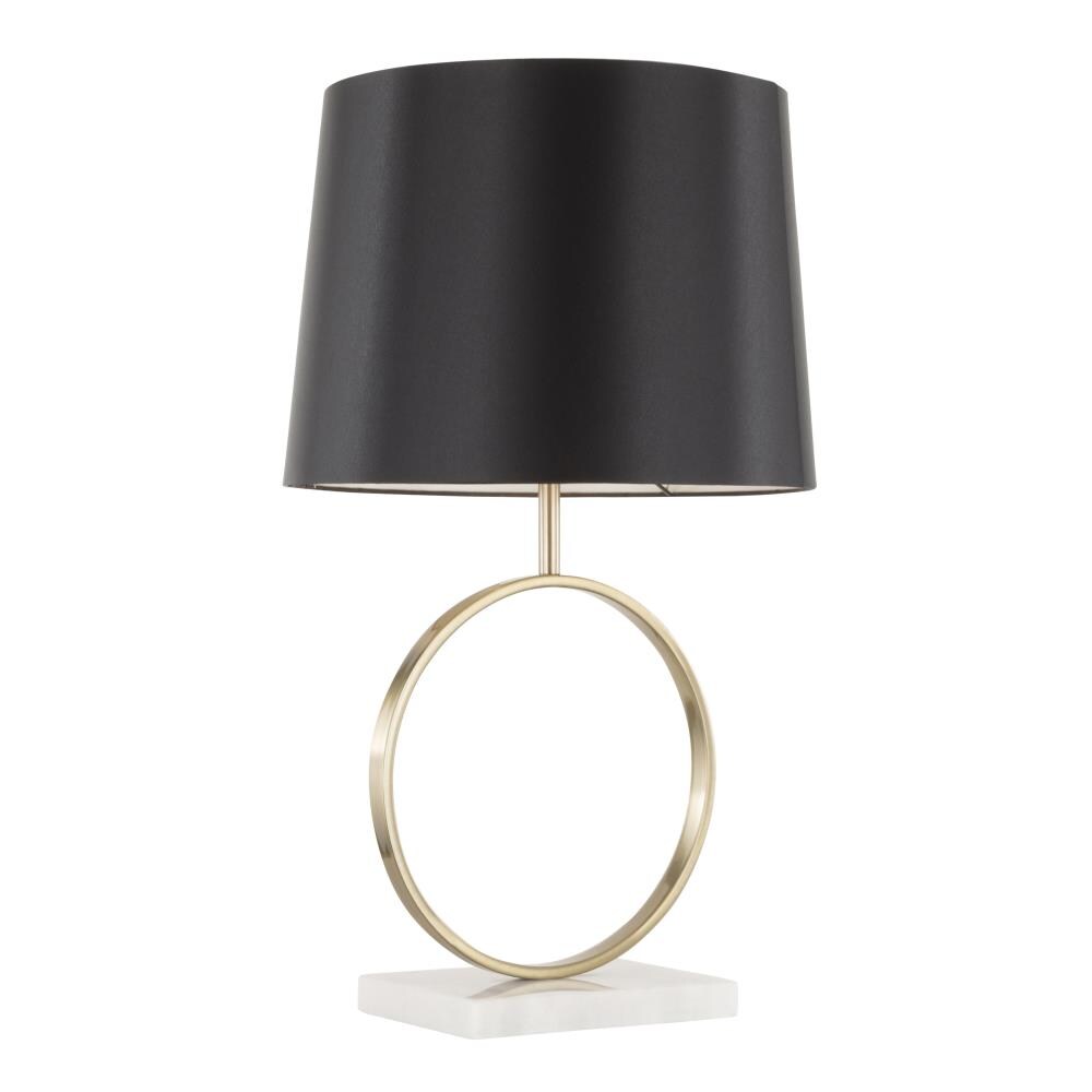 black white and gold table lamp