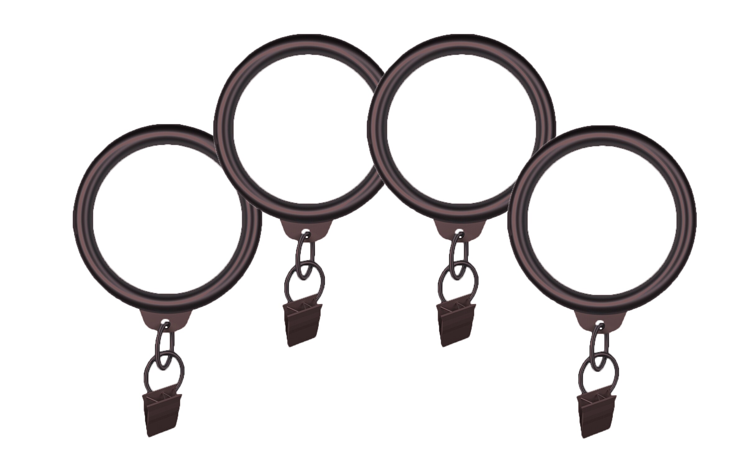Allen Roth 7 Pack Oil-Rubbed Bronze Curtain Rings 275143 26706-BW 