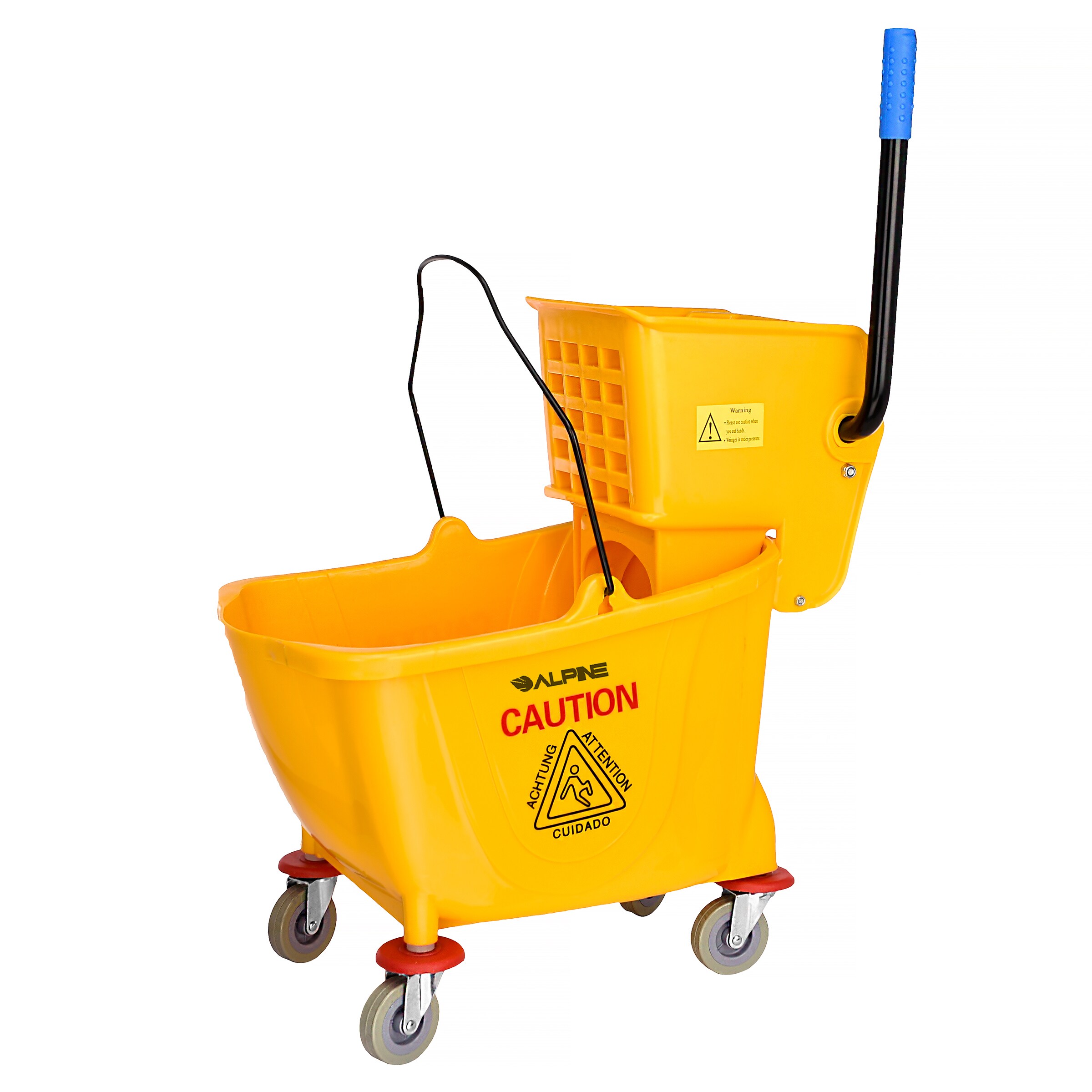 Mop Bucket Yellow Replacement Mop Bucket Side Press Wringer for 36 Qt 