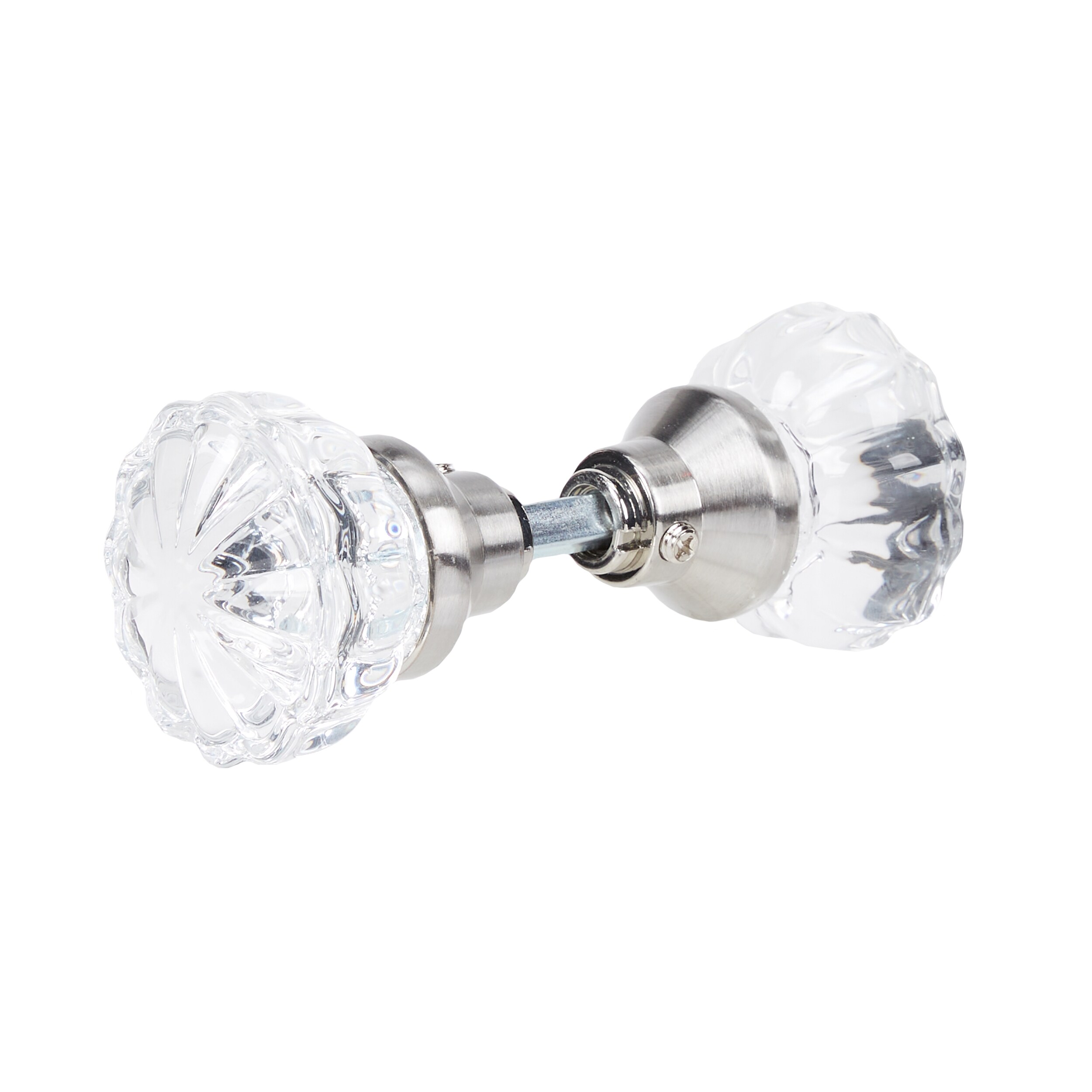 LOT 3 Very affordable Fluted Crystal Glass Passage Knob Sets-to fit modern Doors 