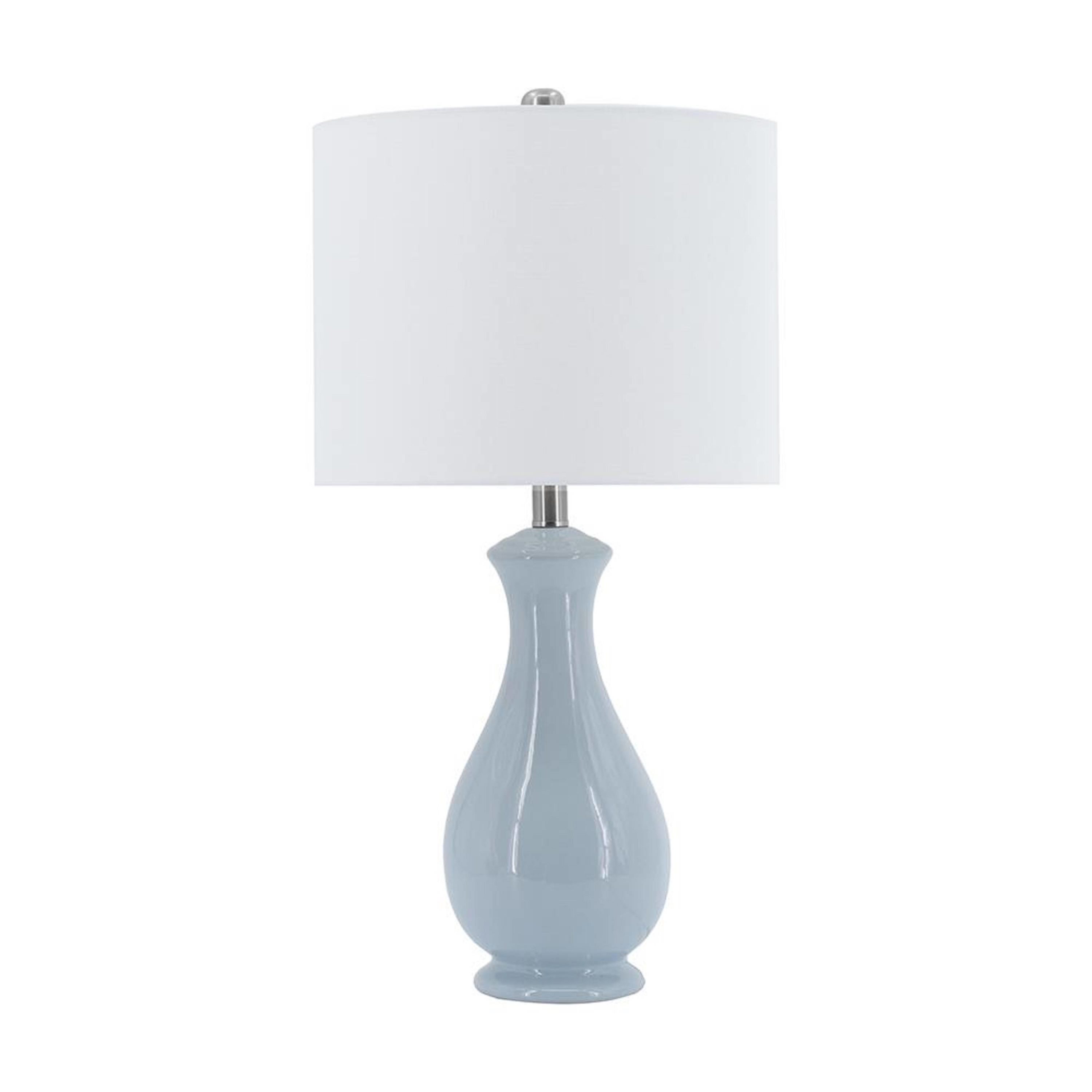 light blue ceramic lamp