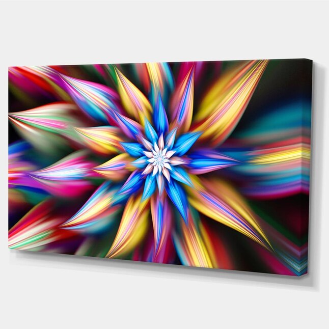 Multicolour Firework Giclee Canvas Abstract Colour Picture Wall Art