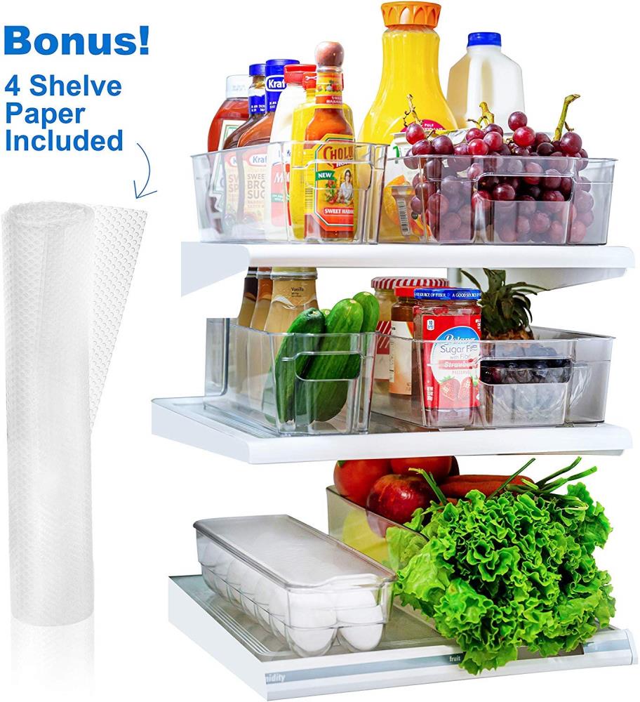 Cooks Fridge Mat Refrigerator Organizer For Easy Storage Cans and Bottles 