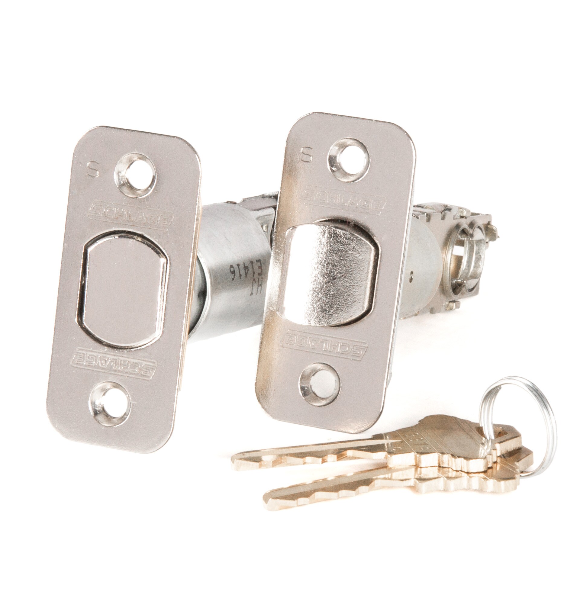 Schlage Century Satin Nickel Single Cylinder Deadbolt Keyed Entry Door Handleset Latitude In The 6851