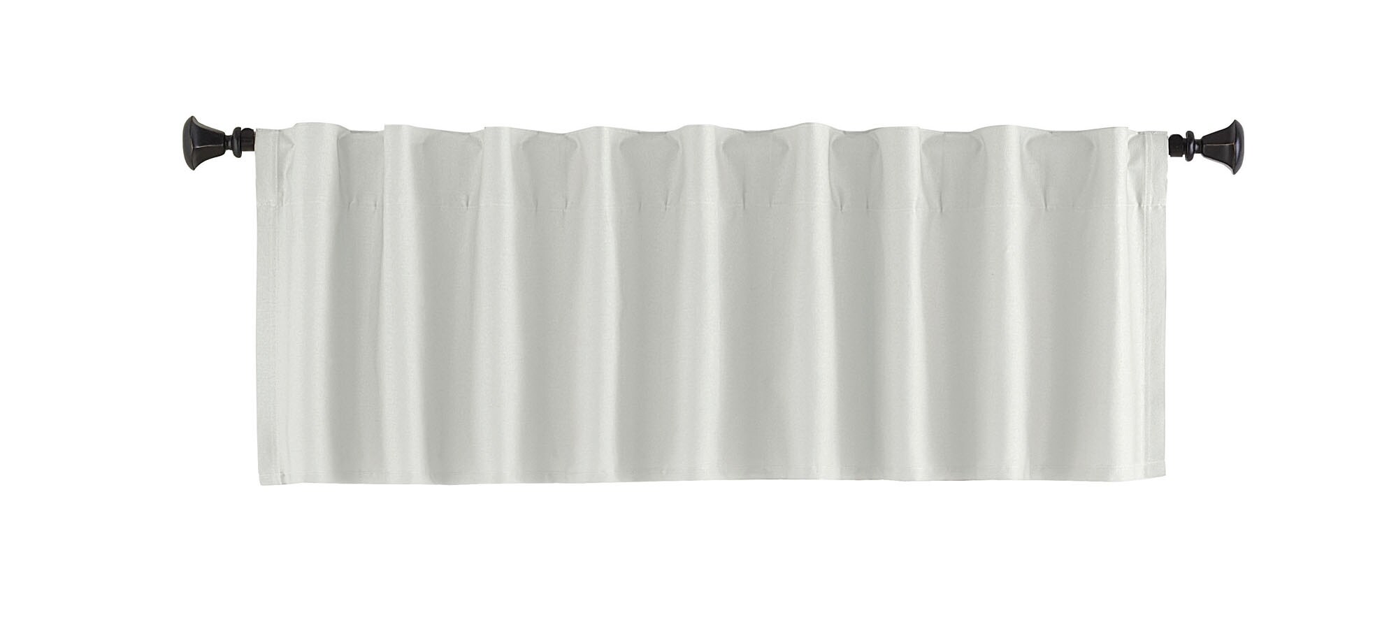 1 Count Home Styleselections 0133402 Bernard 60" X 15" White Back Tab Valance 