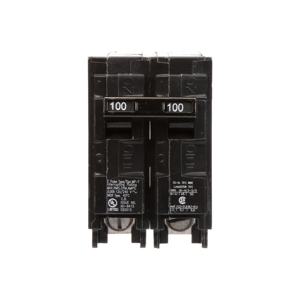 NEW-B Circuit Breaker Details about   Murray MP2100, 240 Volt 100 Amp 2 Pole 1 