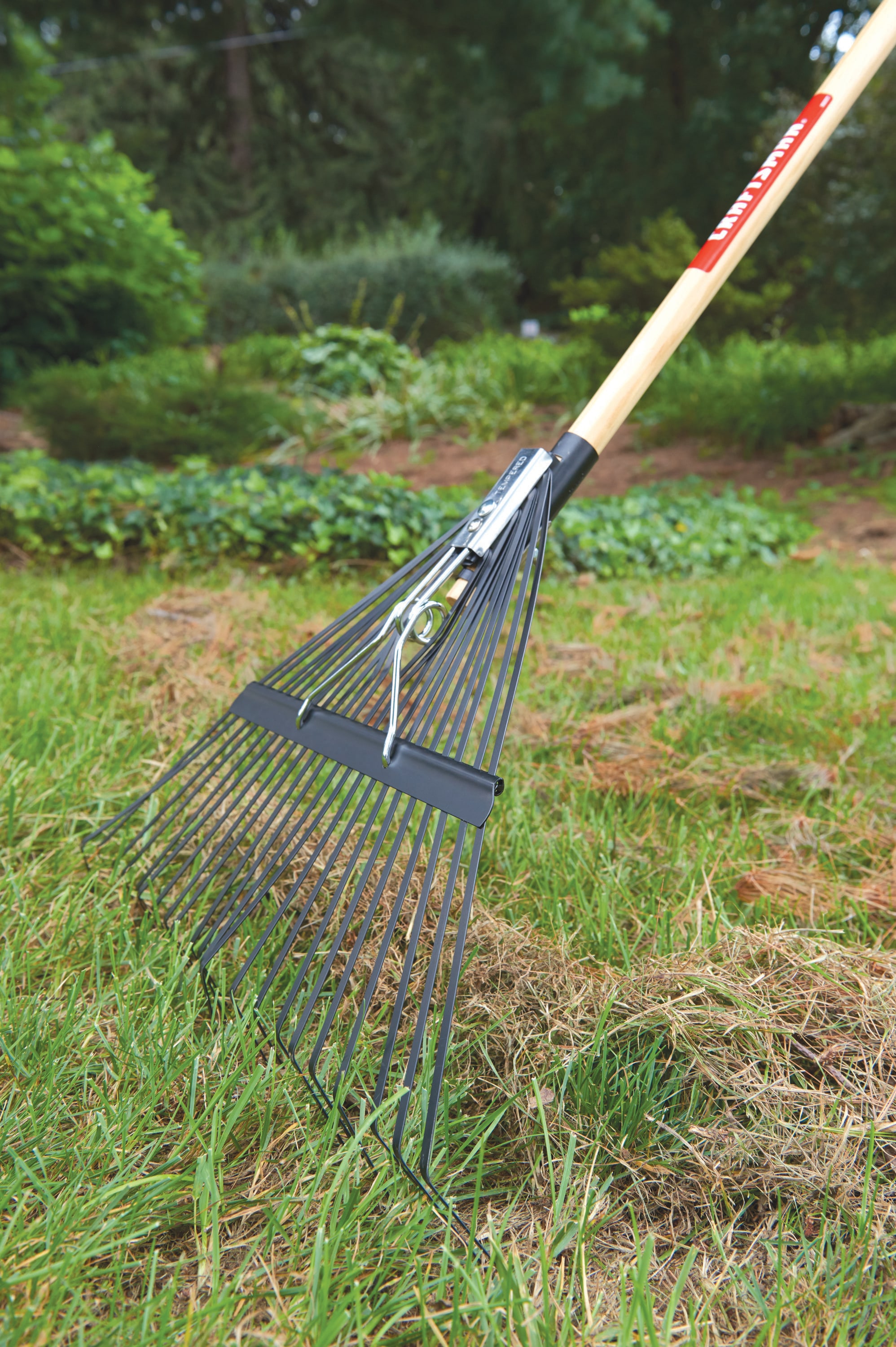 15 Teeth Adjustable Garden Rake Metal Leaf Lawn Rake Outdoor Garden Tool 